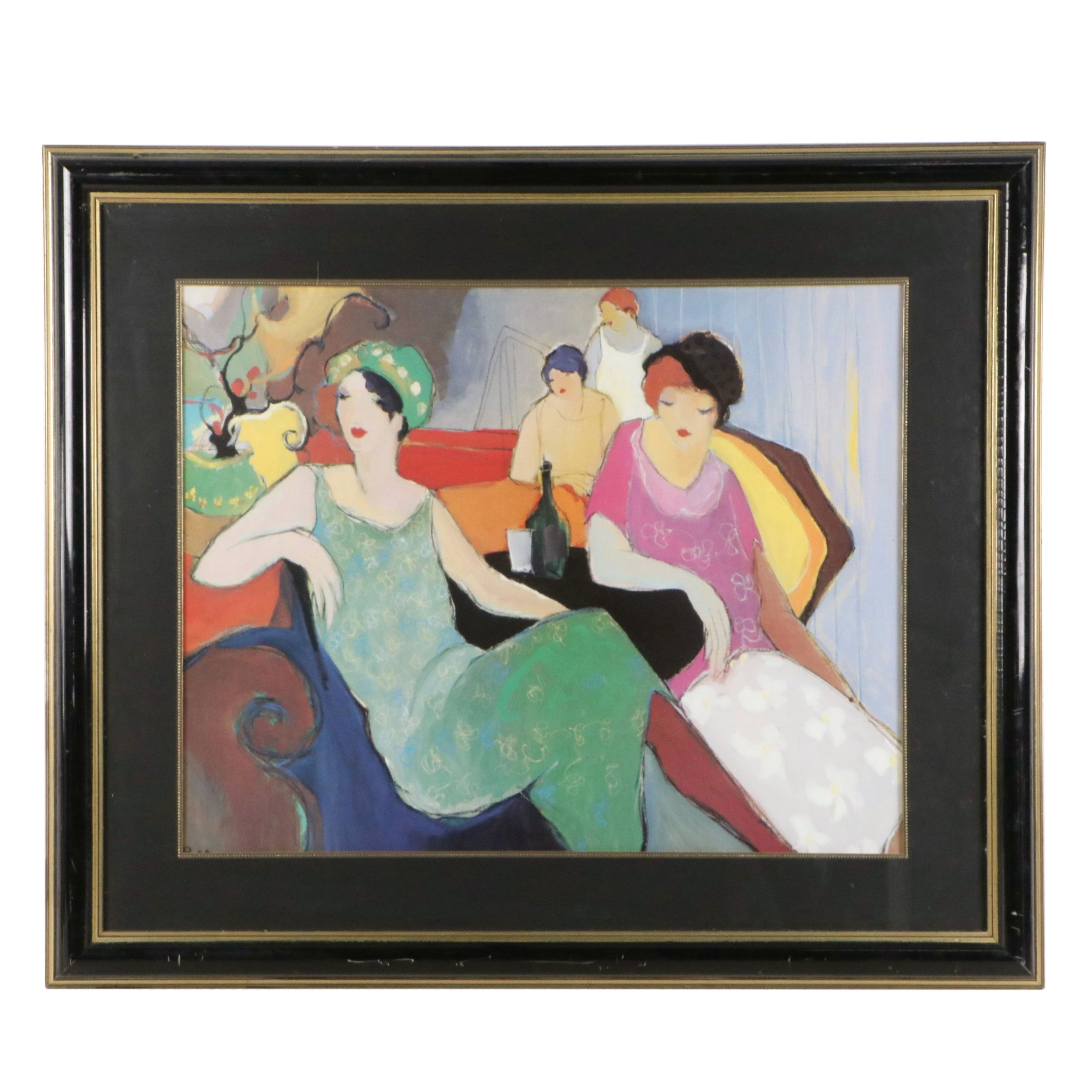 Offset Lithograph After Itzchak Tarkay "In The Lounge"