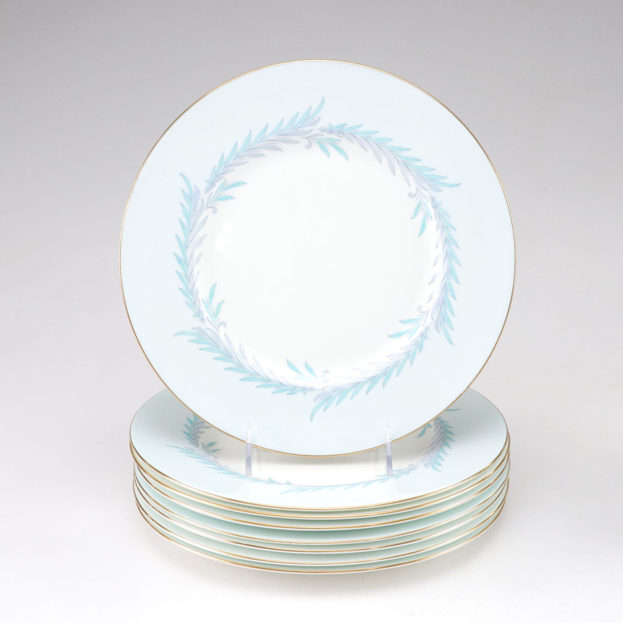 Minton "Malta Blue" Gilt Rimmed Plates, Footed Cups and More