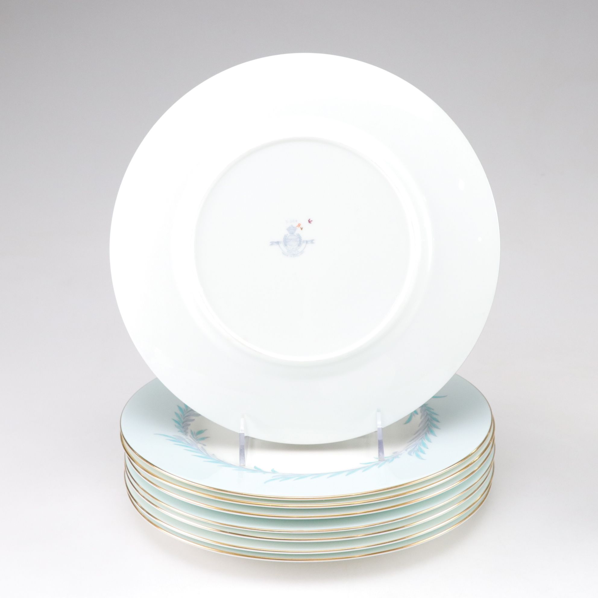 Minton "Malta Blue" Gilt Rimmed Plates, Footed Cups and More