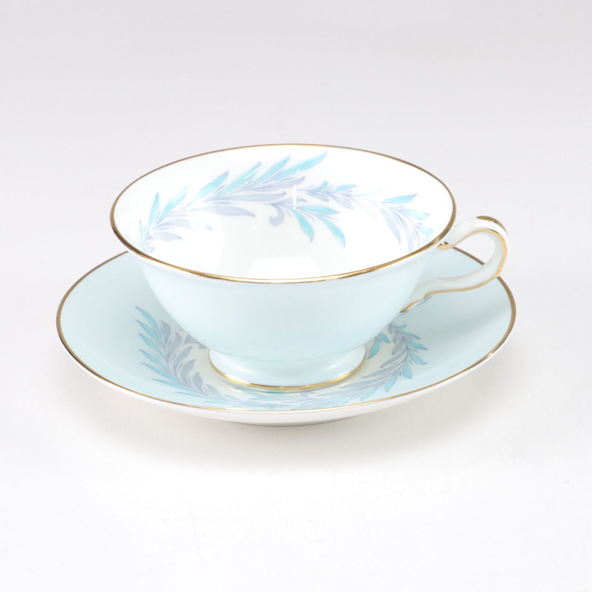 Minton "Malta Blue" Gilt Rimmed Plates, Footed Cups and More