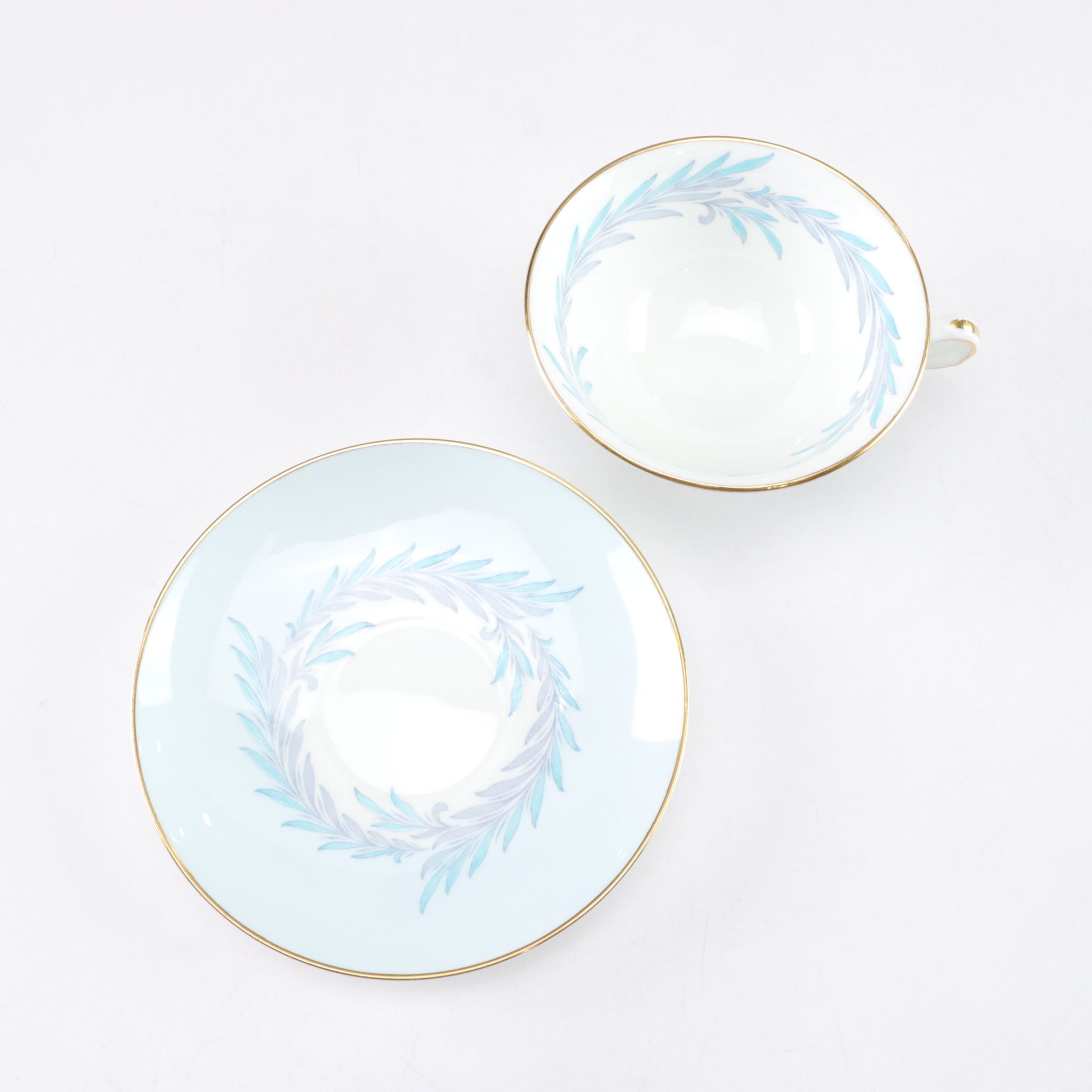 Minton "Malta Blue" Gilt Rimmed Plates, Footed Cups and More