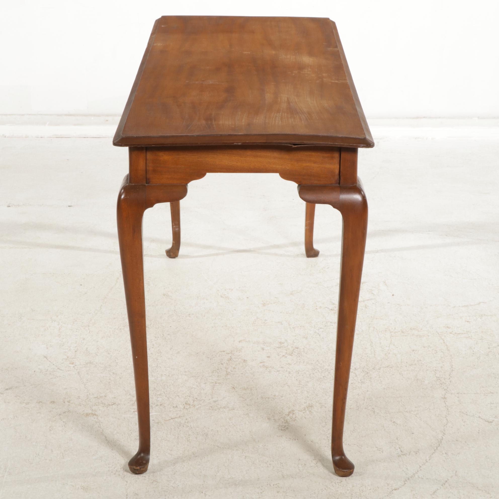 Queen Anne Style Mahogany Console Table