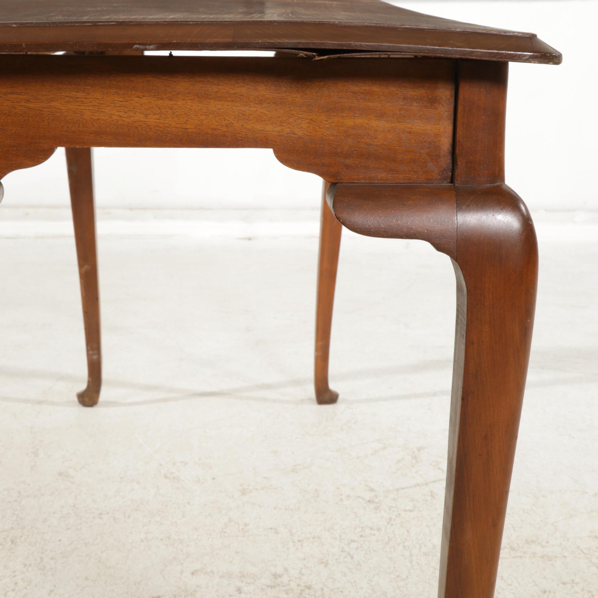 Queen Anne Style Mahogany Console Table