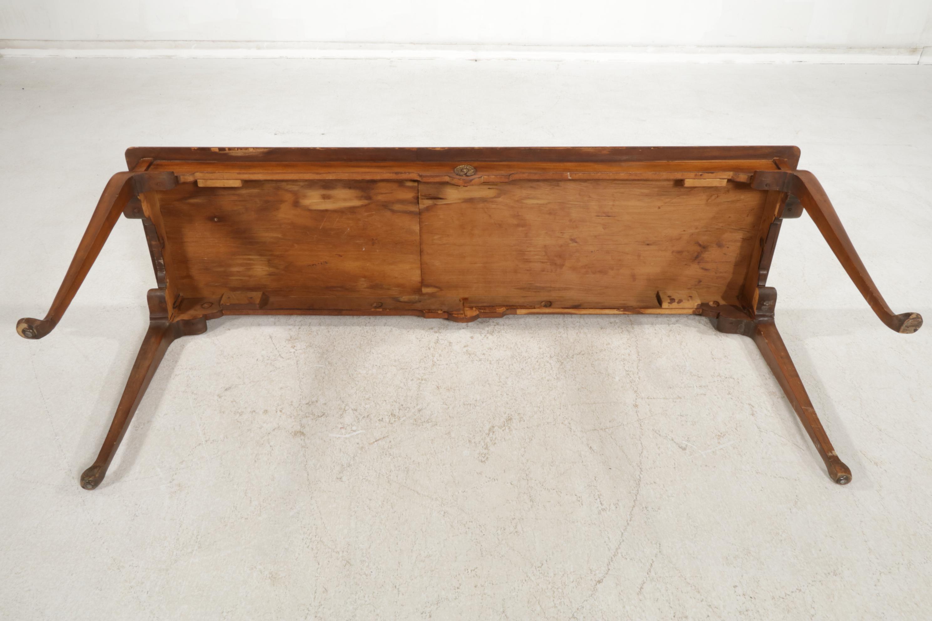 Queen Anne Style Mahogany Console Table
