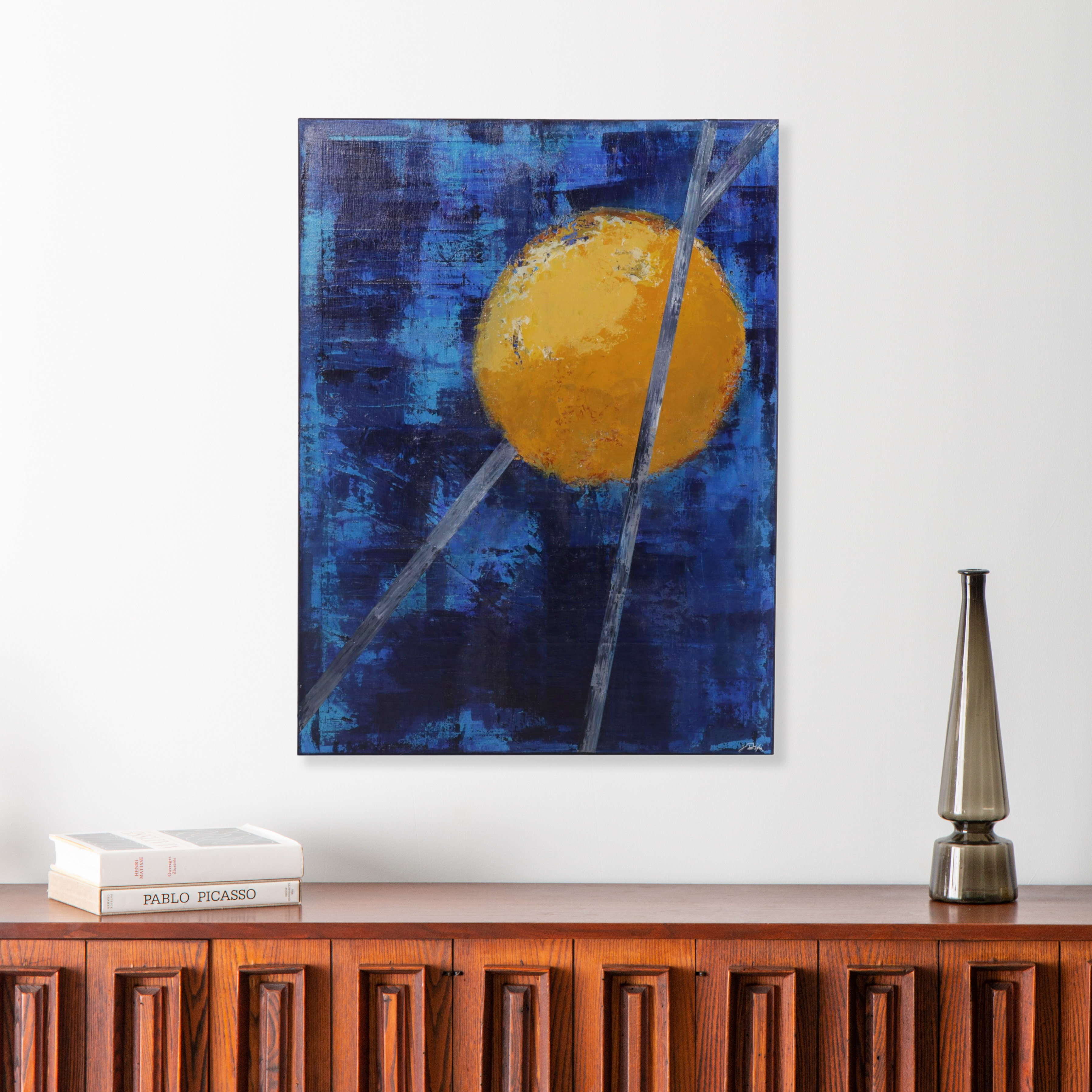 Joe Dixon Split-Complementary Abstract Expressionist Acrylic Painting, C. 2020