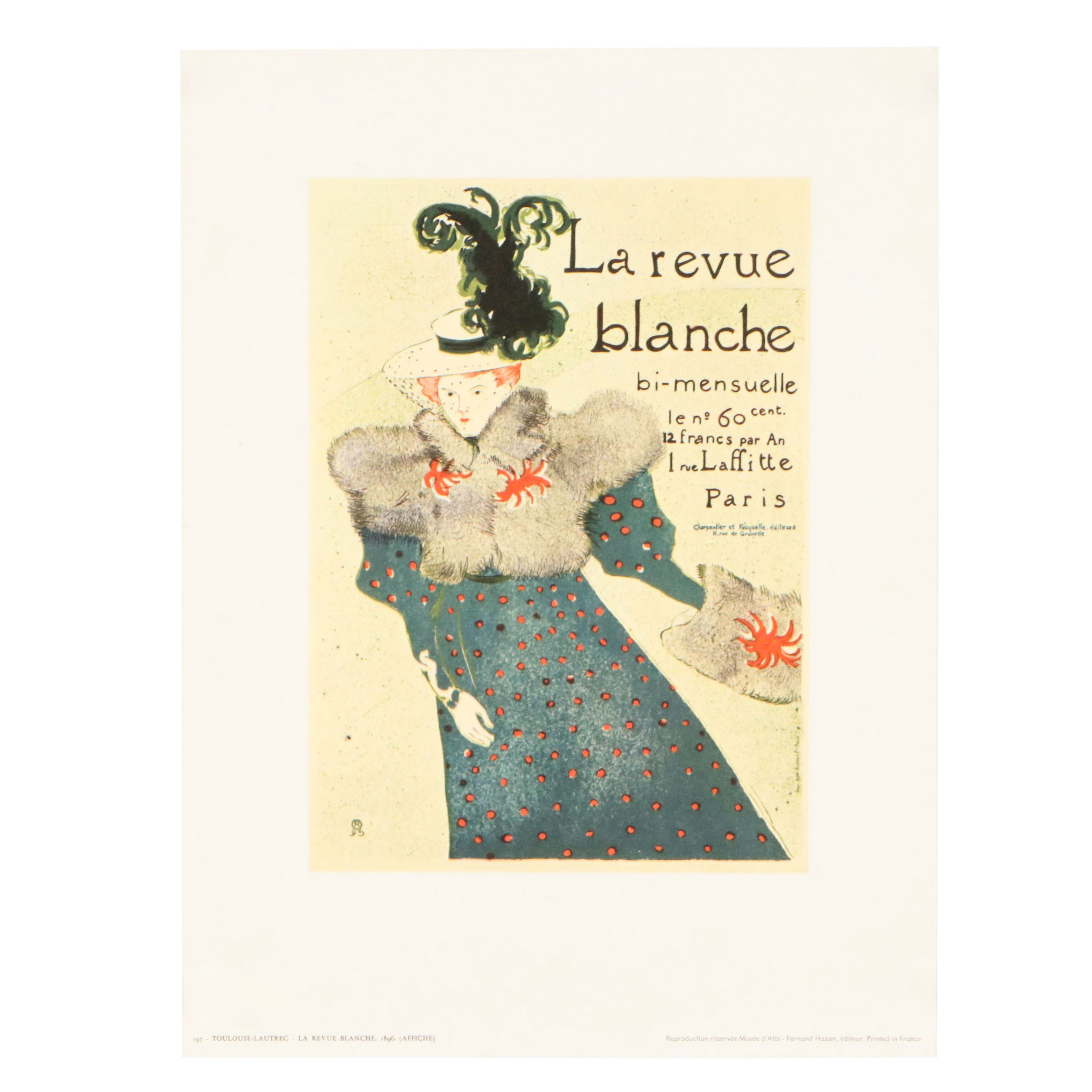 Offset Lithograph After Henri de Toulouse-Lautrec "La Revue Blanche"