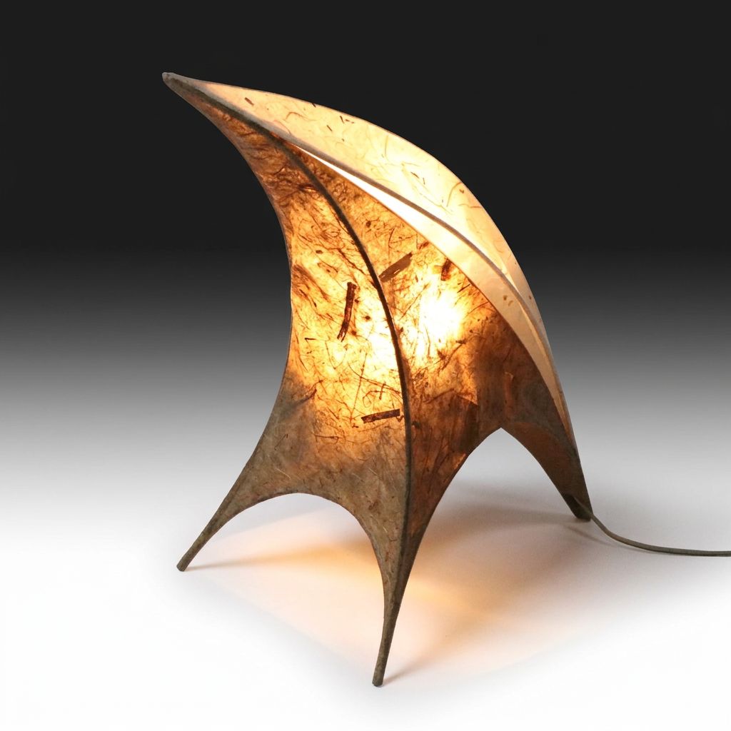 Abstract Two-Tone Paper Accent Lamp