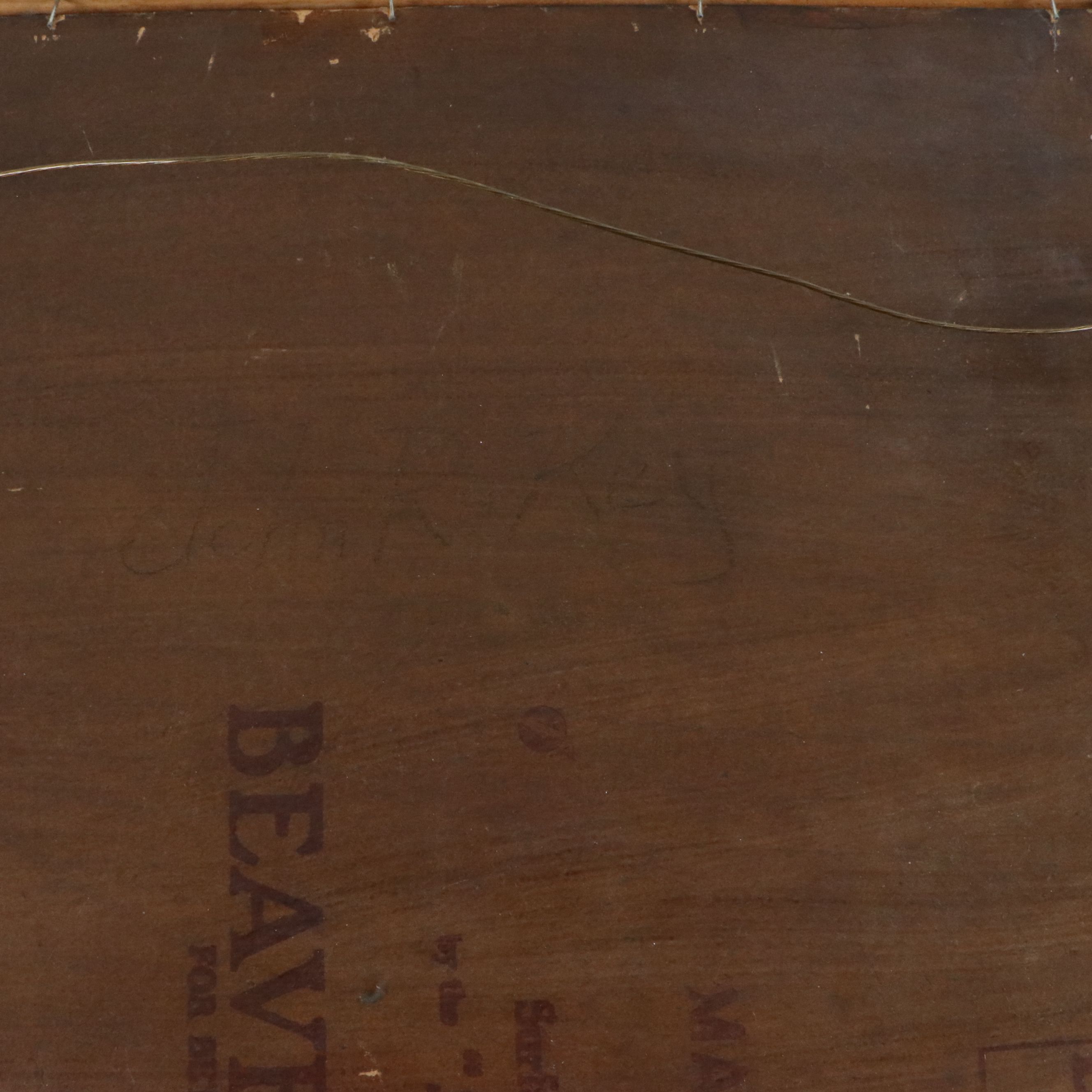 Swedish Landscape Oil Painting of Borgholm Castle Ruins