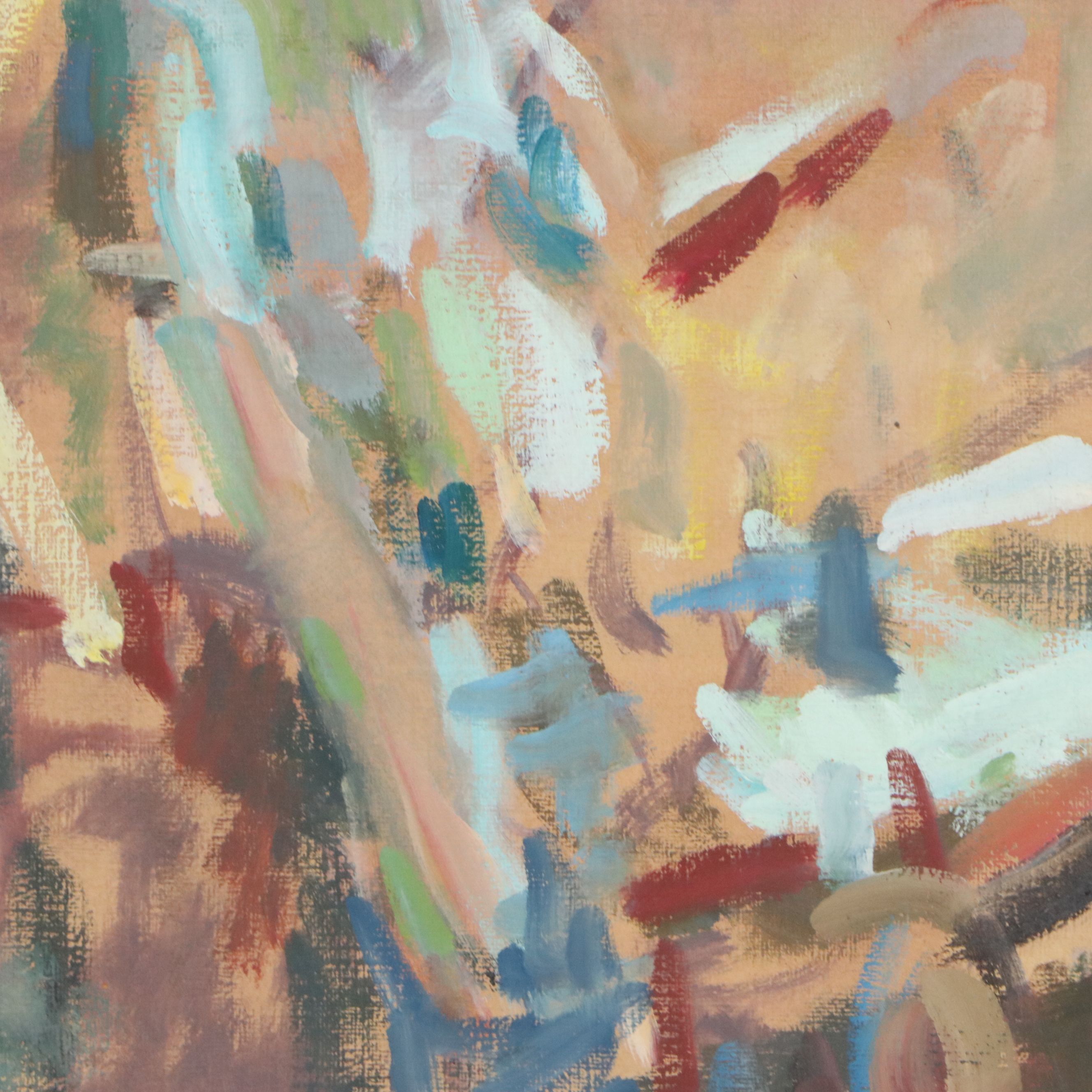 Bogner Oil on Board of Abstracted Man Seated, 1980