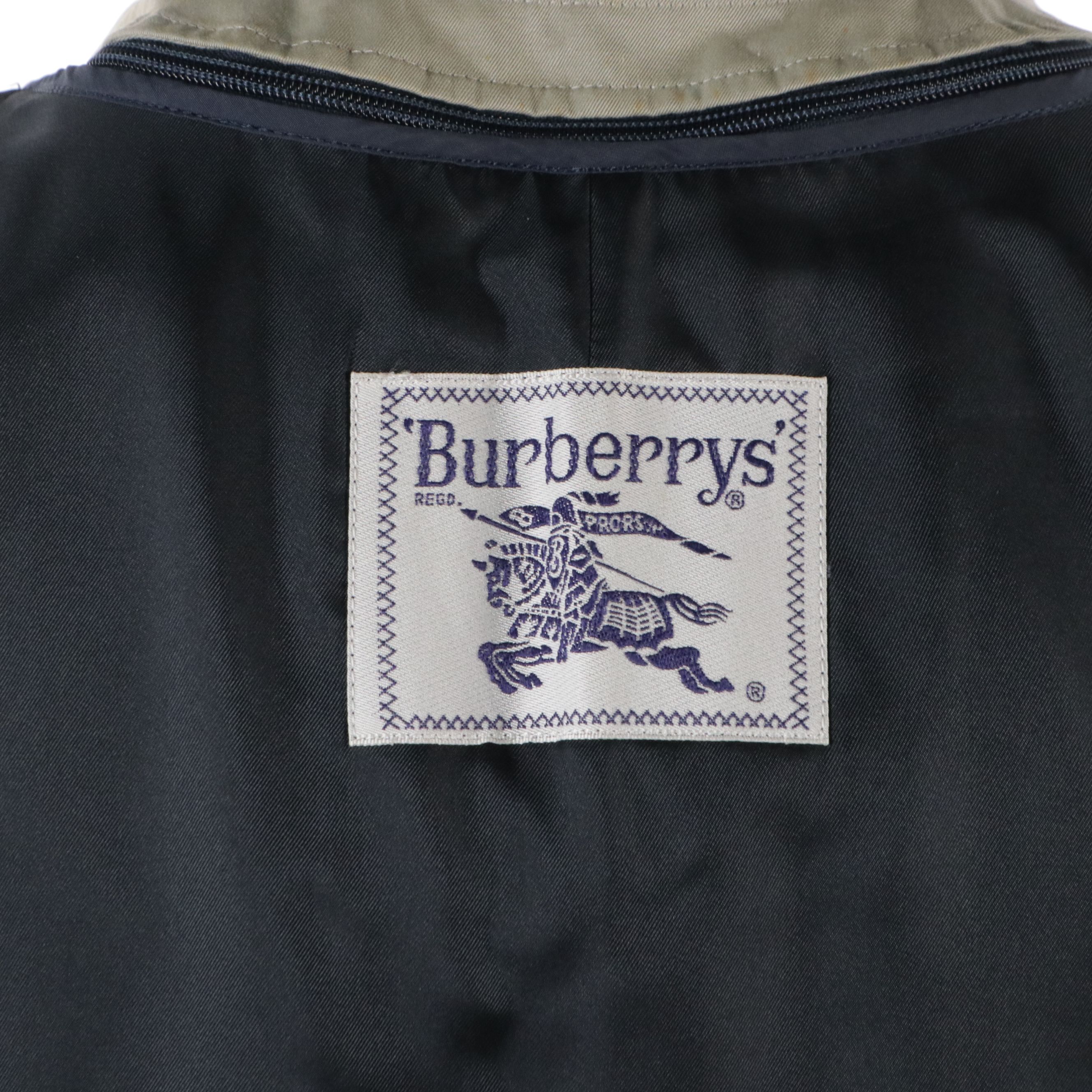 Burberrys Belted Cotton Raincoat with Wool Liner