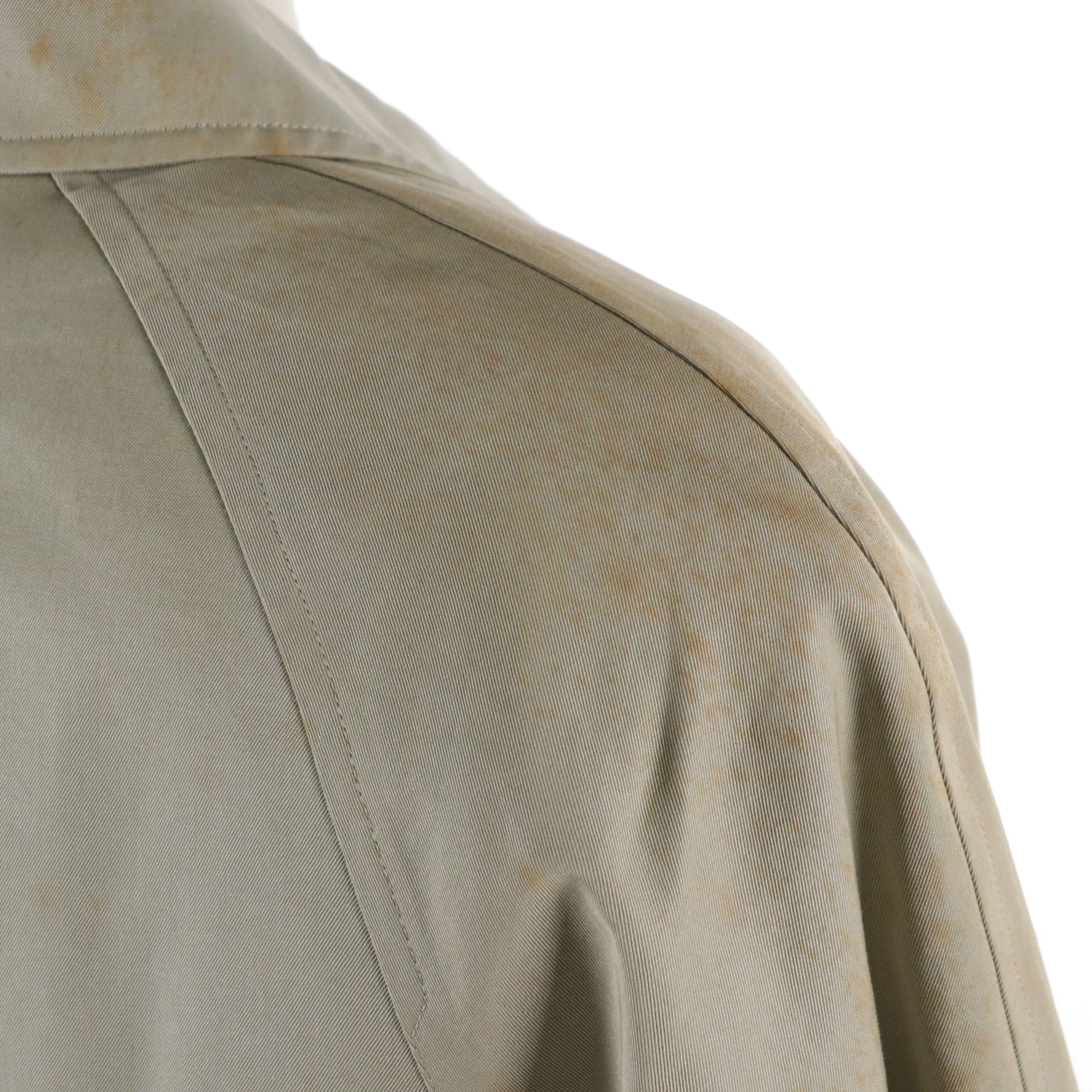 Burberrys Belted Cotton Raincoat with Wool Liner