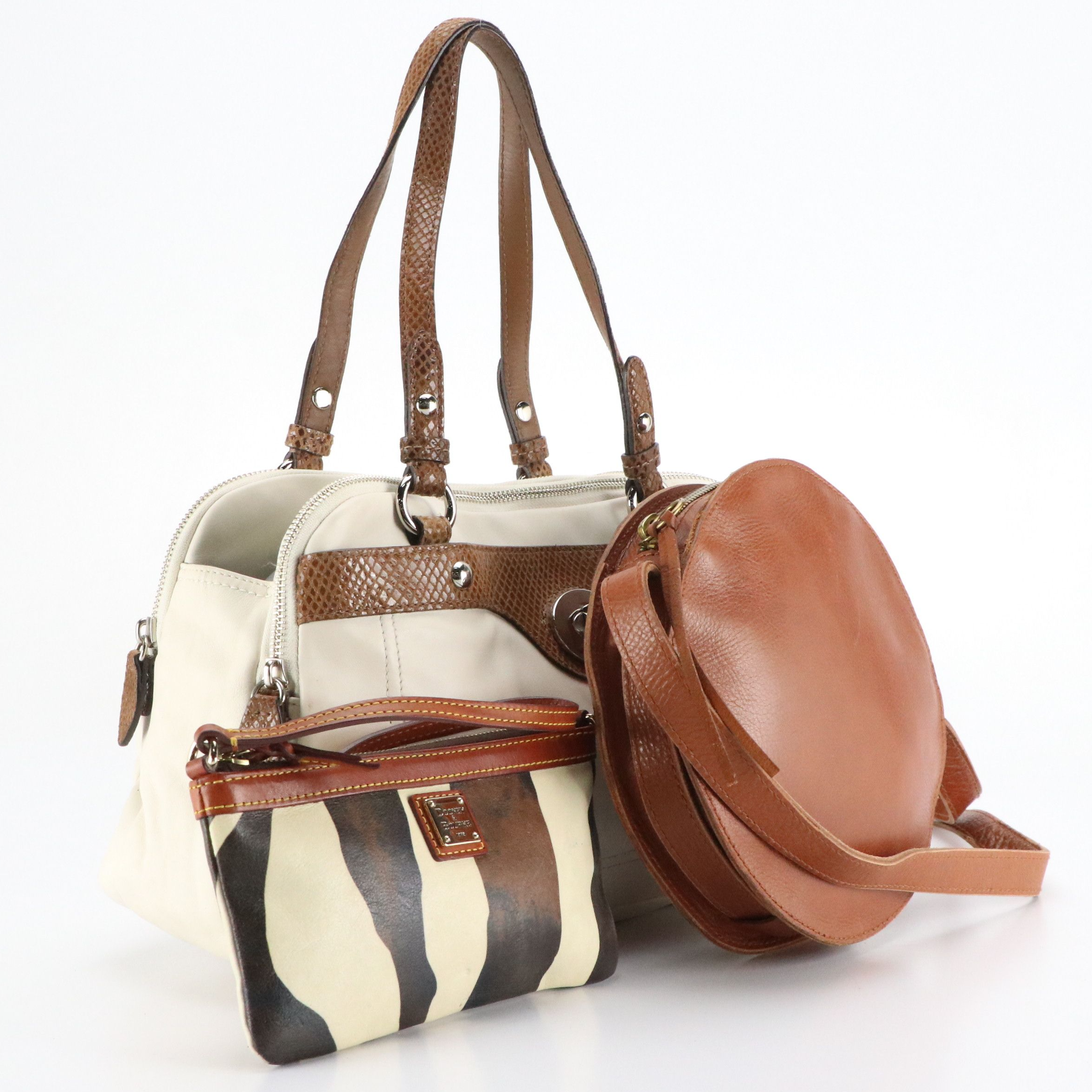 Coach Penelope Bag in White Leather/Brown Snakeskin, Madewell Canteen Bag, More