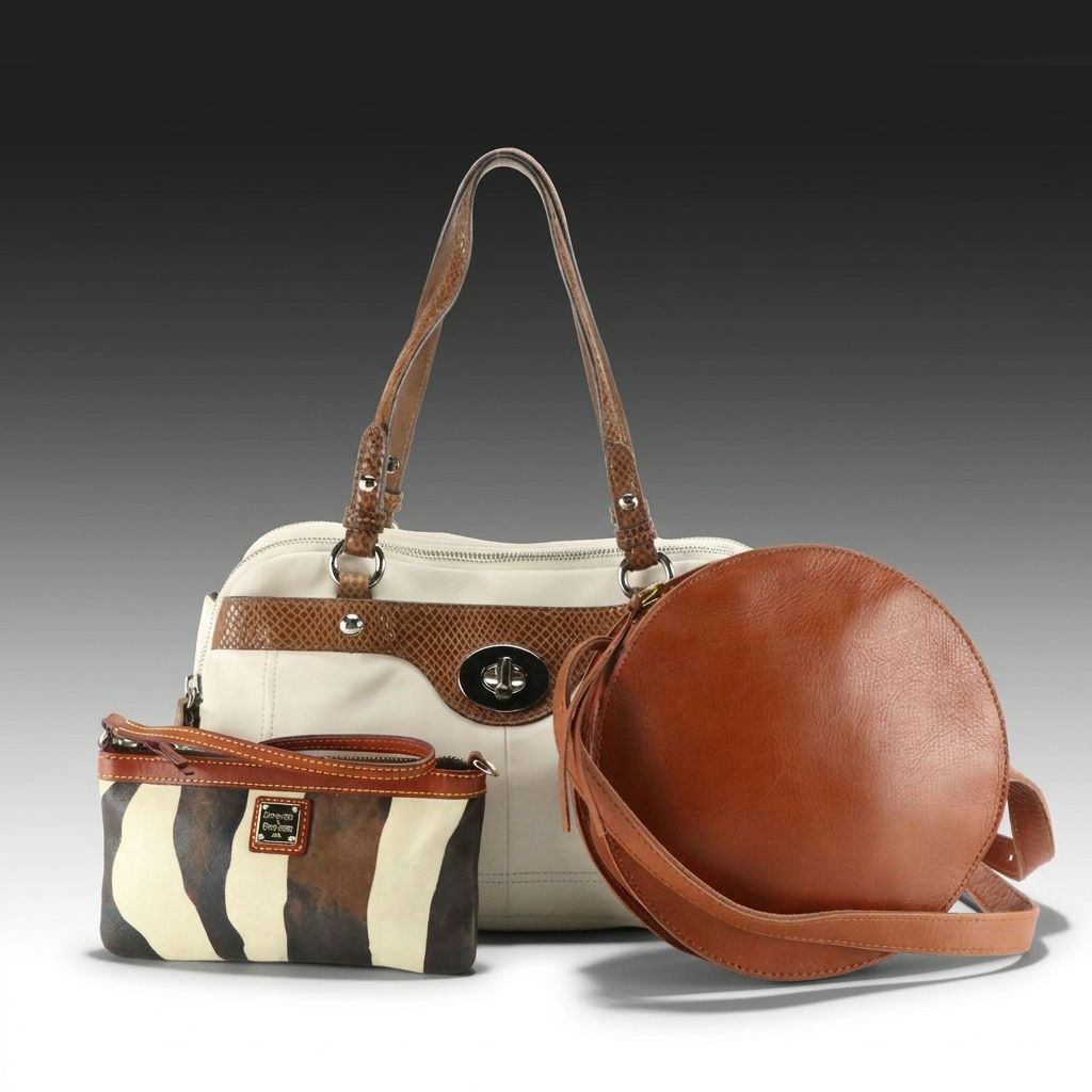 Coach Penelope Bag in White Leather/Brown Snakeskin, Madewell Canteen Bag, More