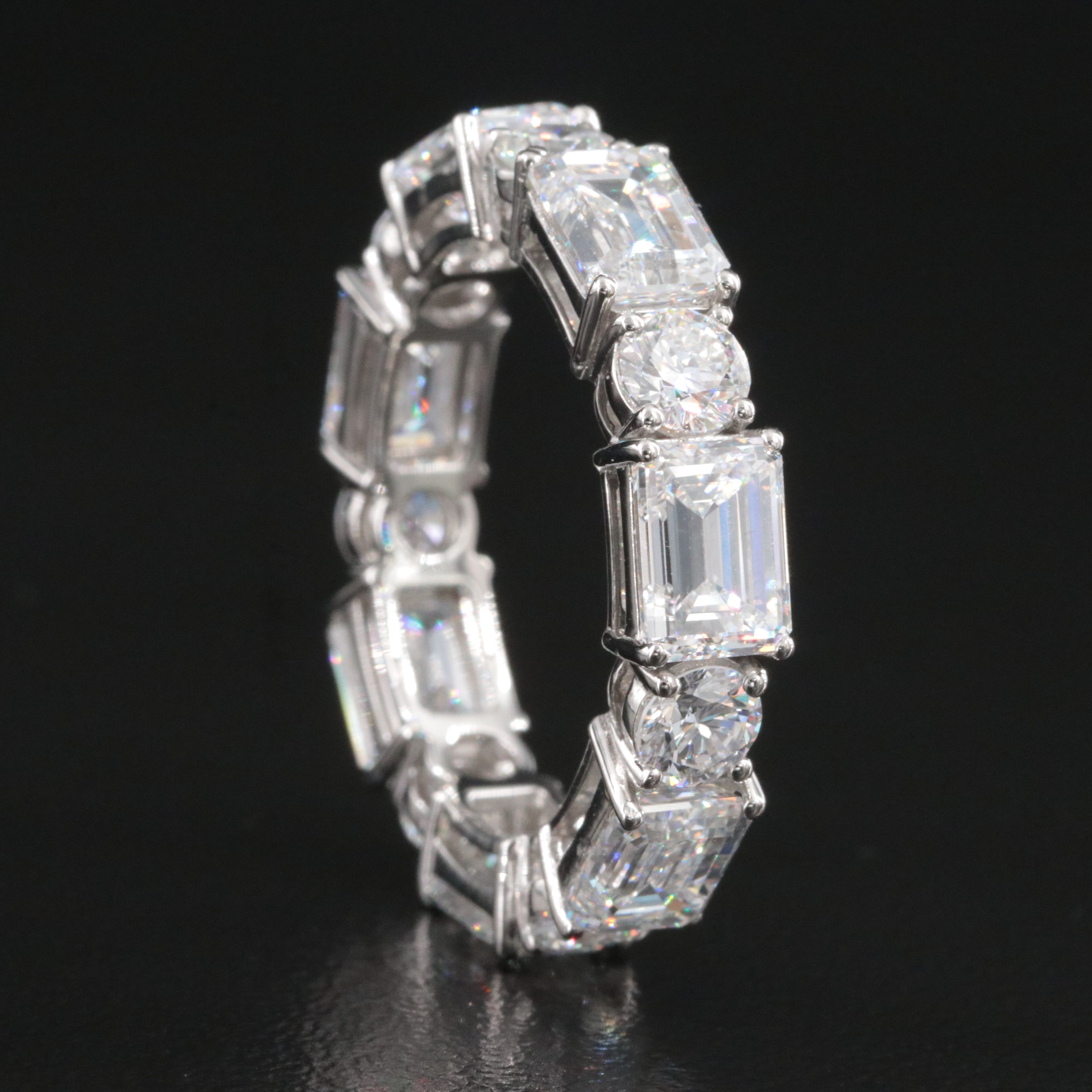 Platinum 7.26 CTW Lab Grown Diamond Eternity Band