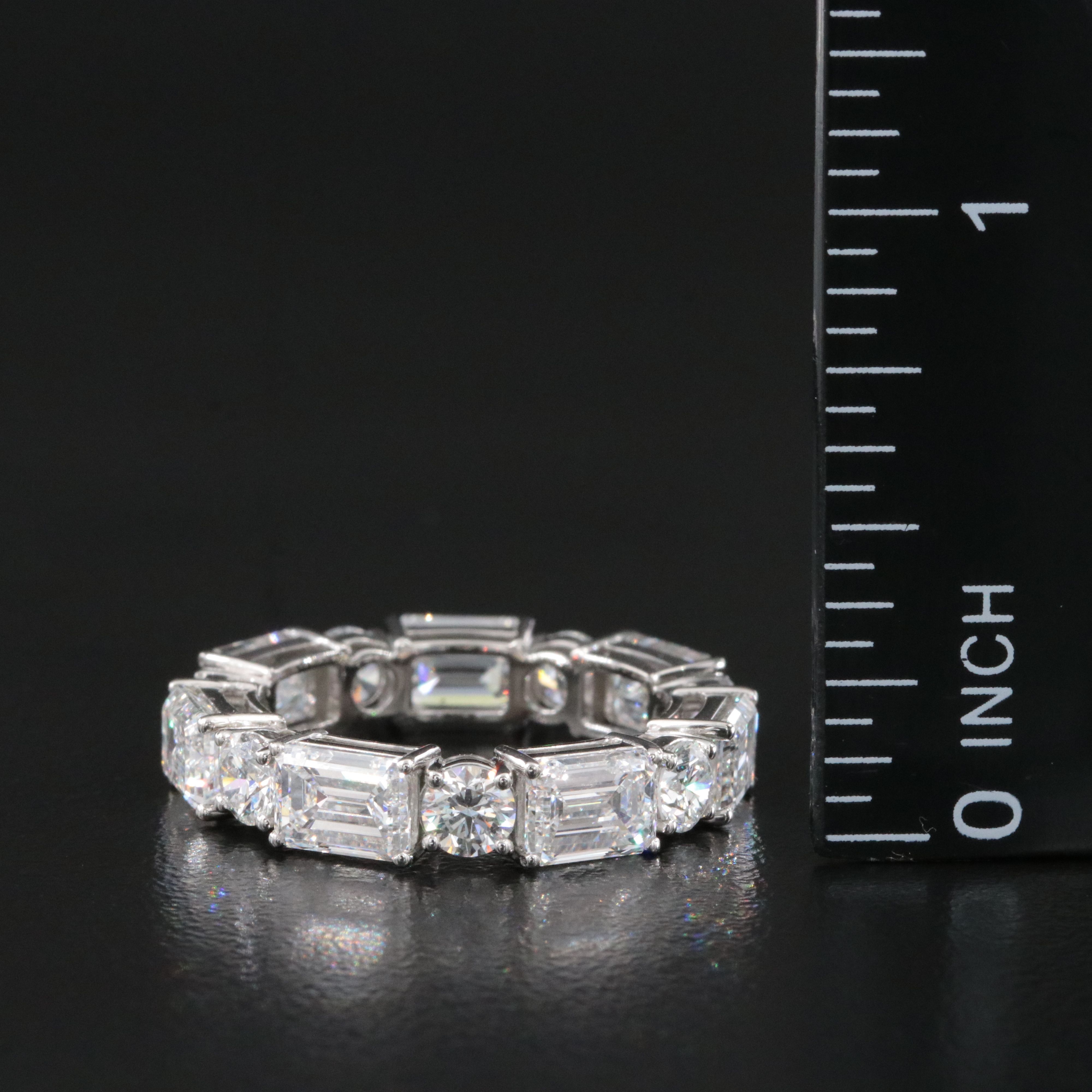 Platinum 7.26 CTW Lab Grown Diamond Eternity Band