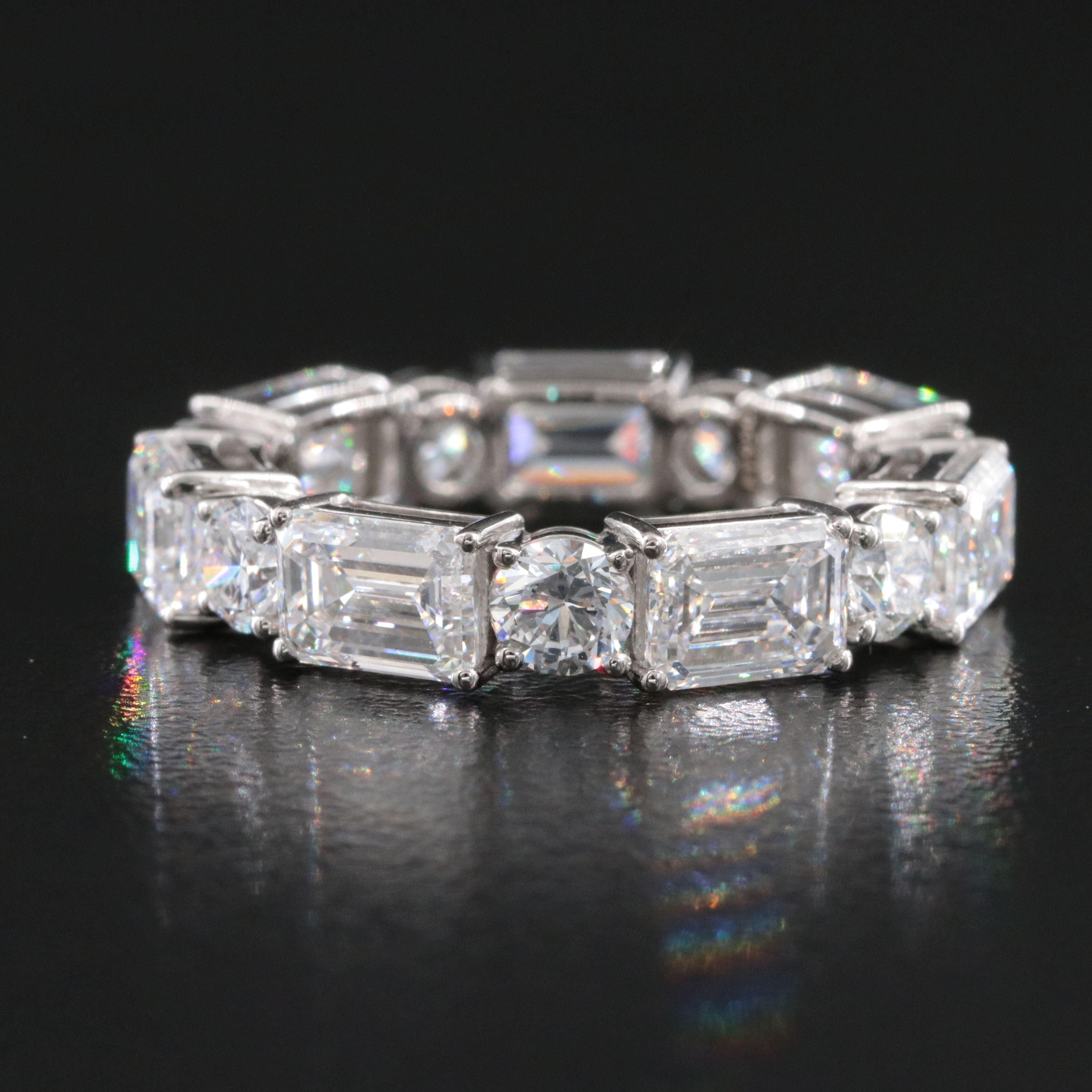 Platinum 7.26 CTW Lab Grown Diamond Eternity Band