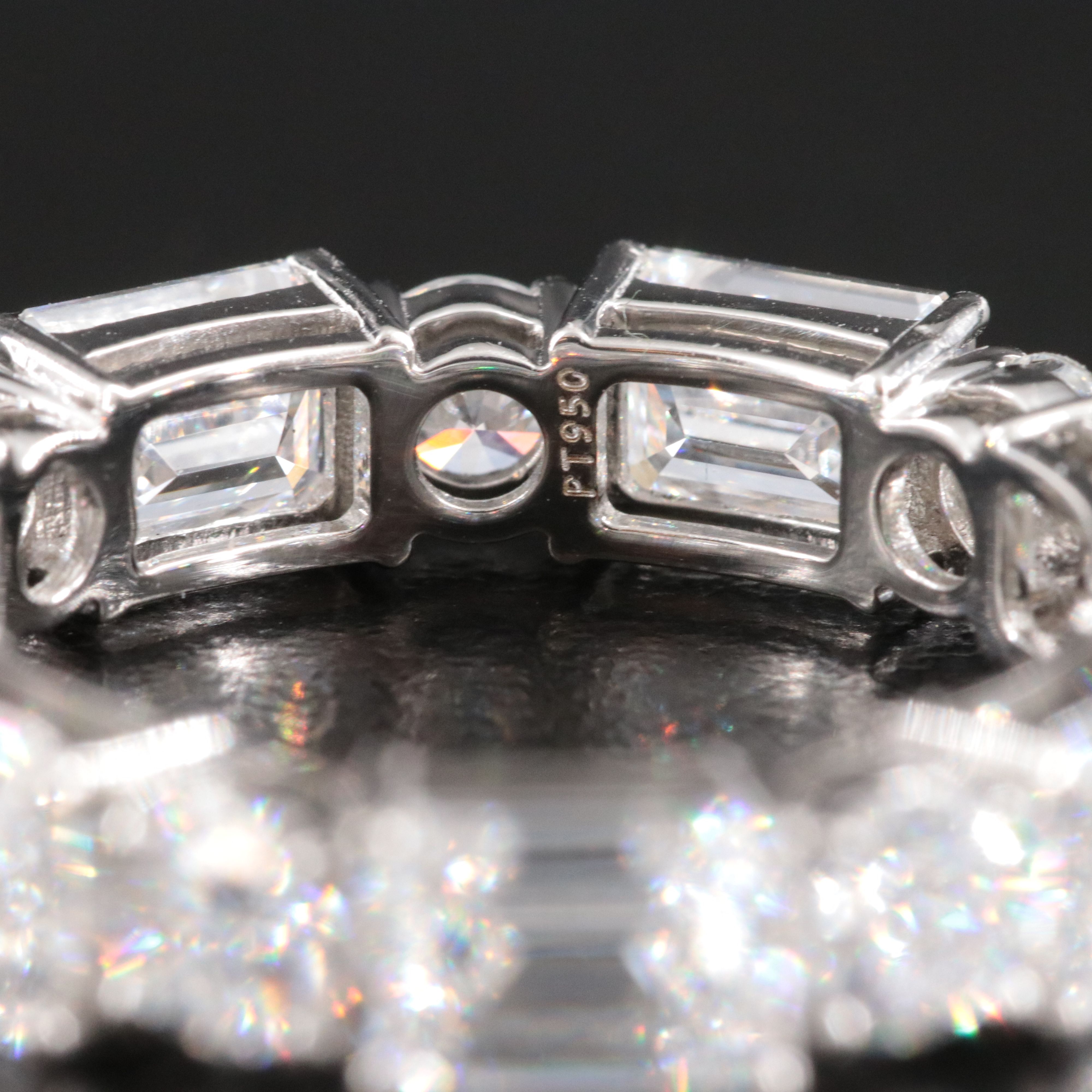 Platinum 7.26 CTW Lab Grown Diamond Eternity Band