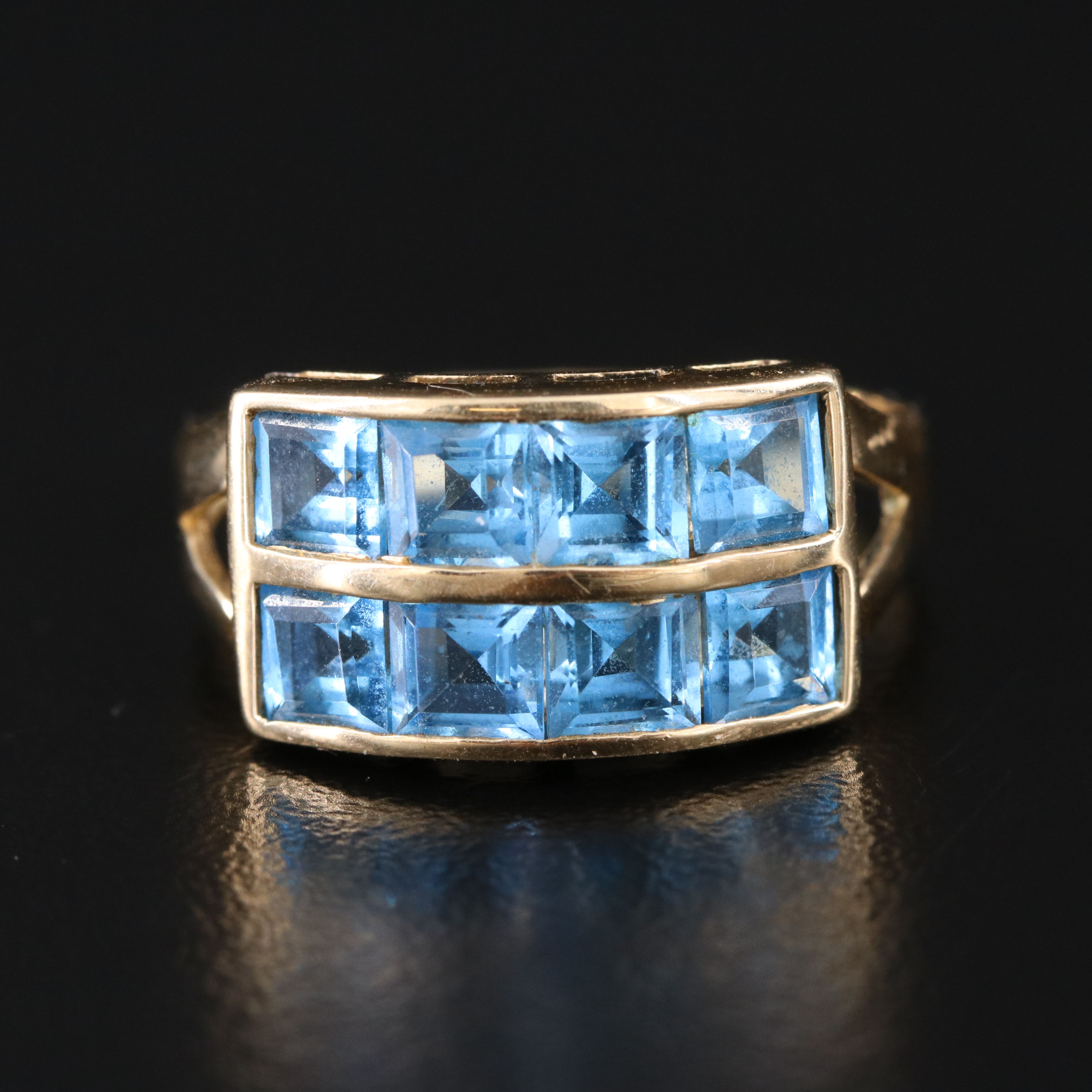 10K Blue Topaz Ring