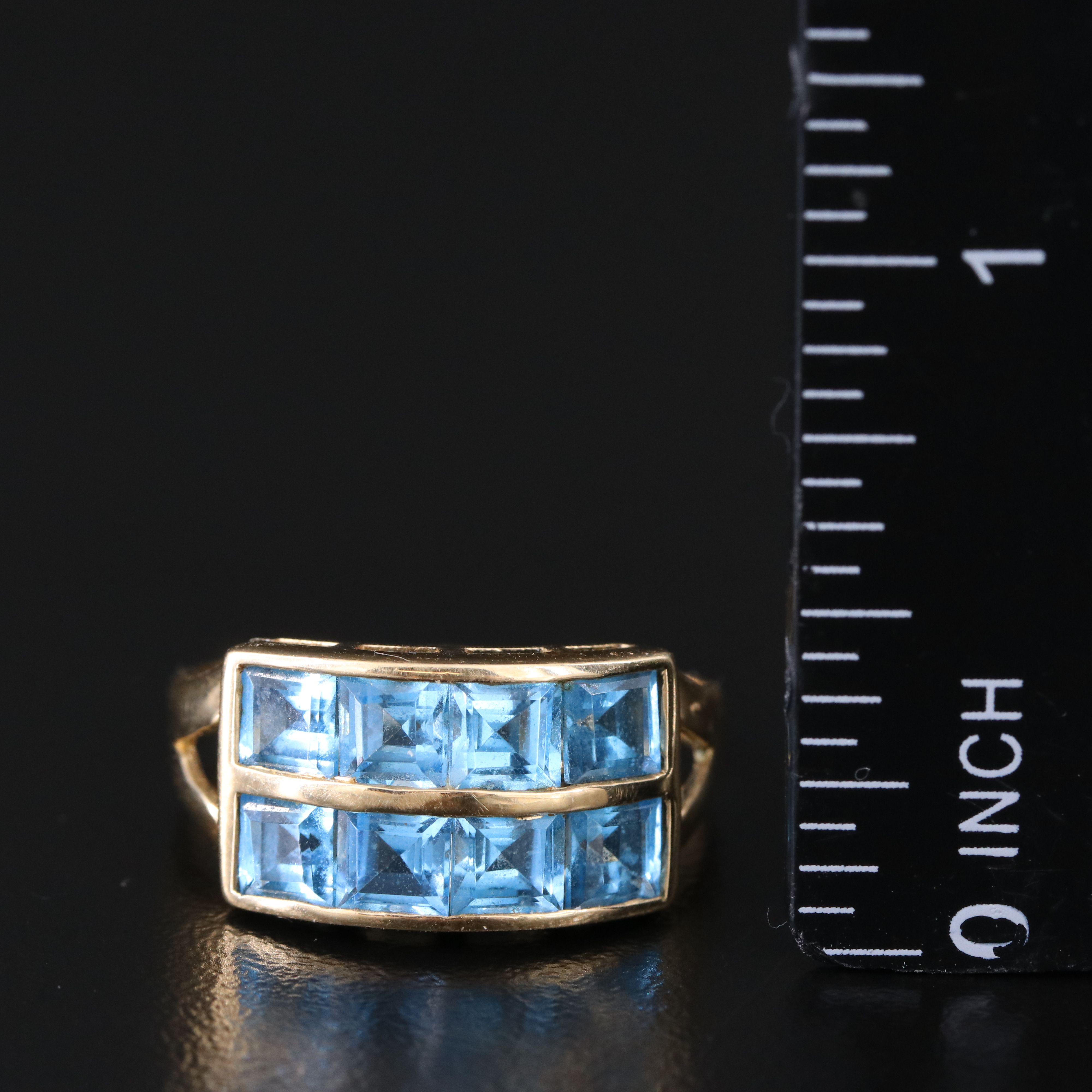 10K Blue Topaz Ring
