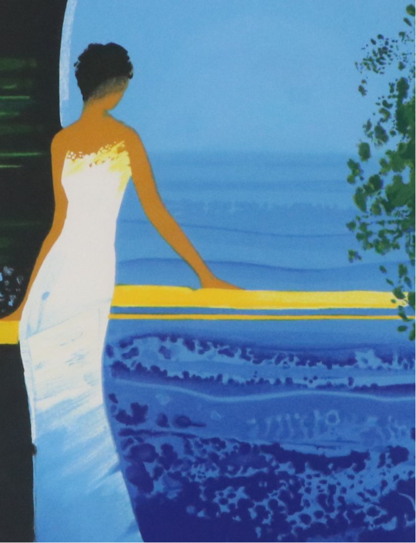 Émile Bellet Lithograph "Pensées Bleues"