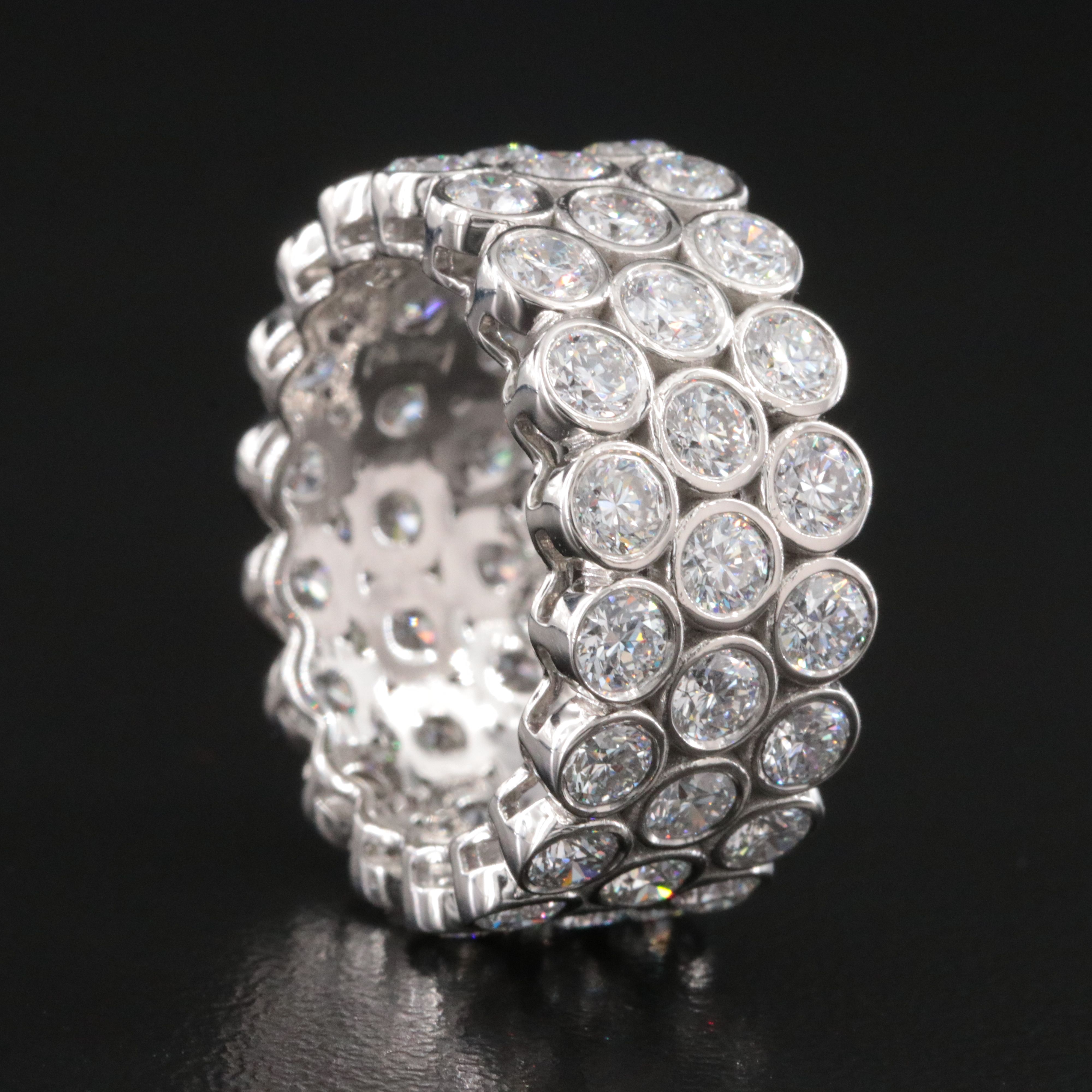 Platinum 4.79 CTW Lab Grown Diamond Eternity Ring