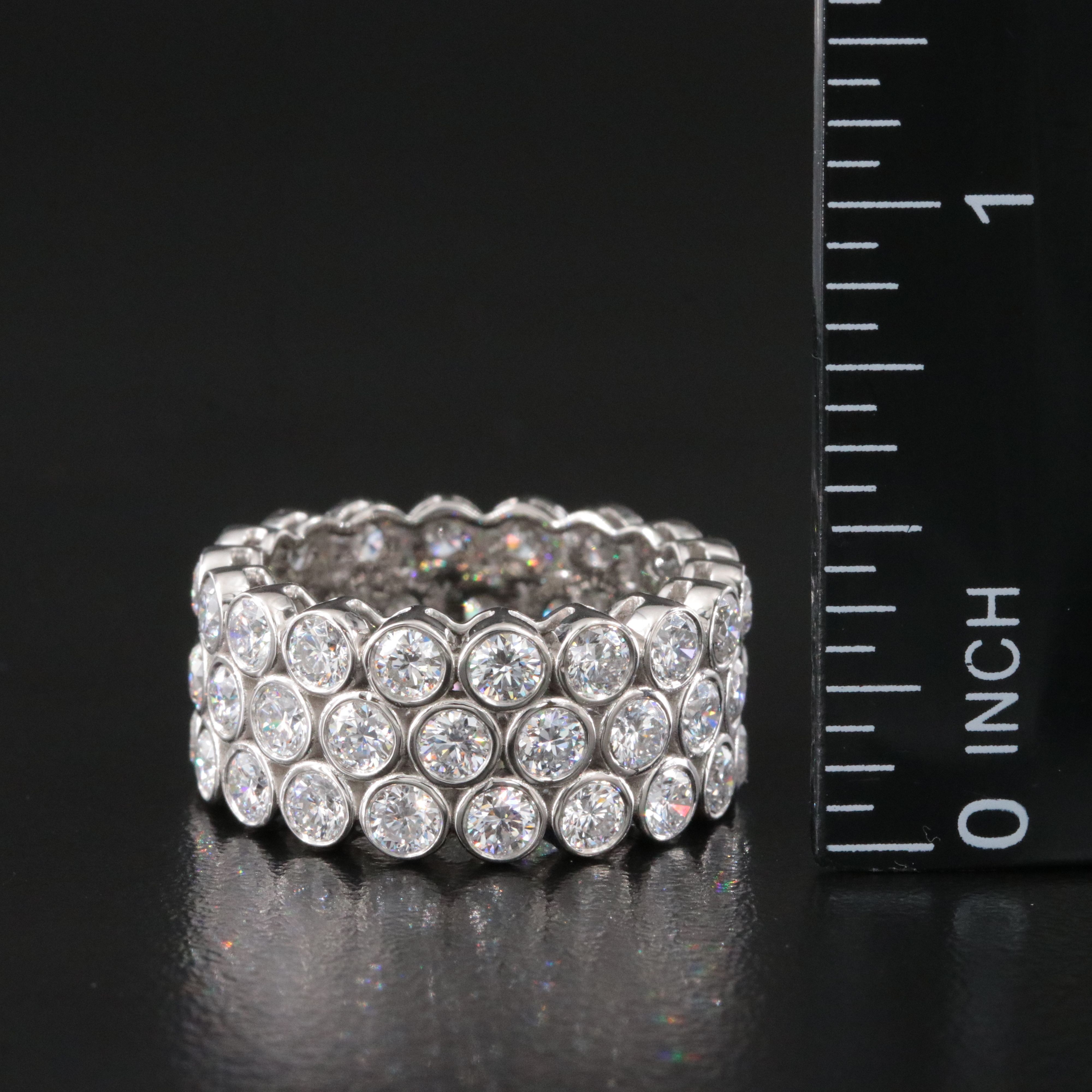 Platinum 4.79 CTW Lab Grown Diamond Eternity Ring