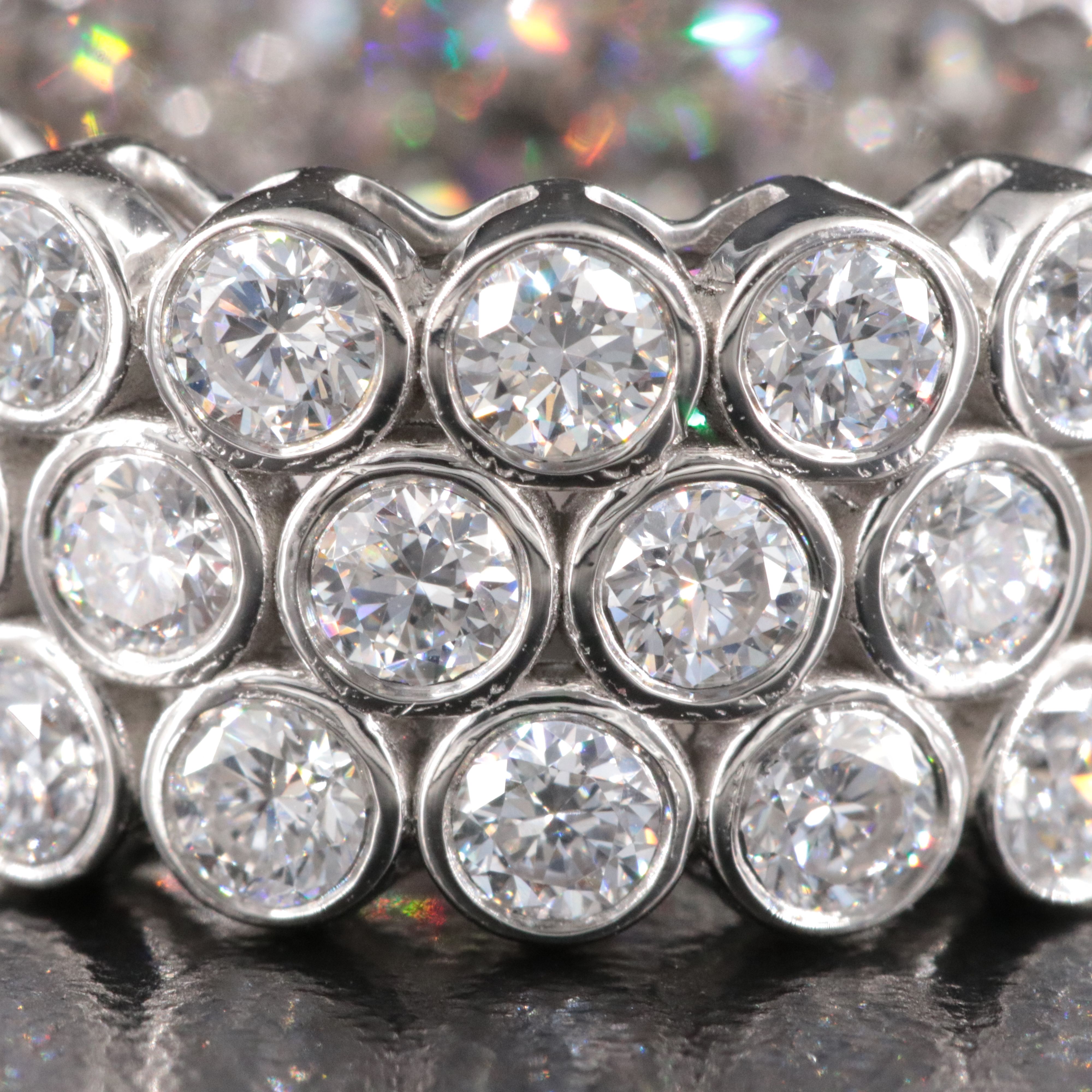 Platinum 4.79 CTW Lab Grown Diamond Eternity Ring