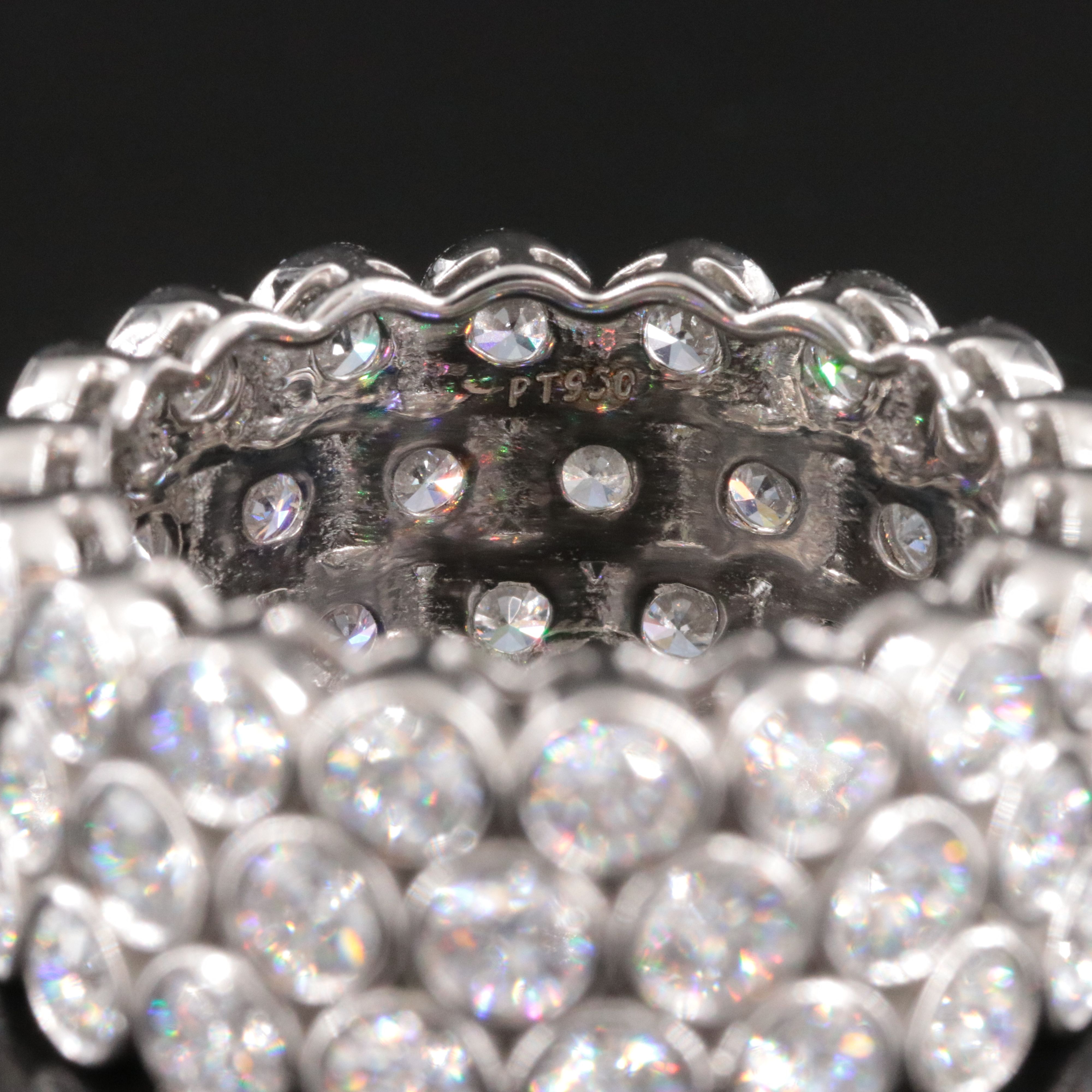 Platinum 4.79 CTW Lab Grown Diamond Eternity Ring