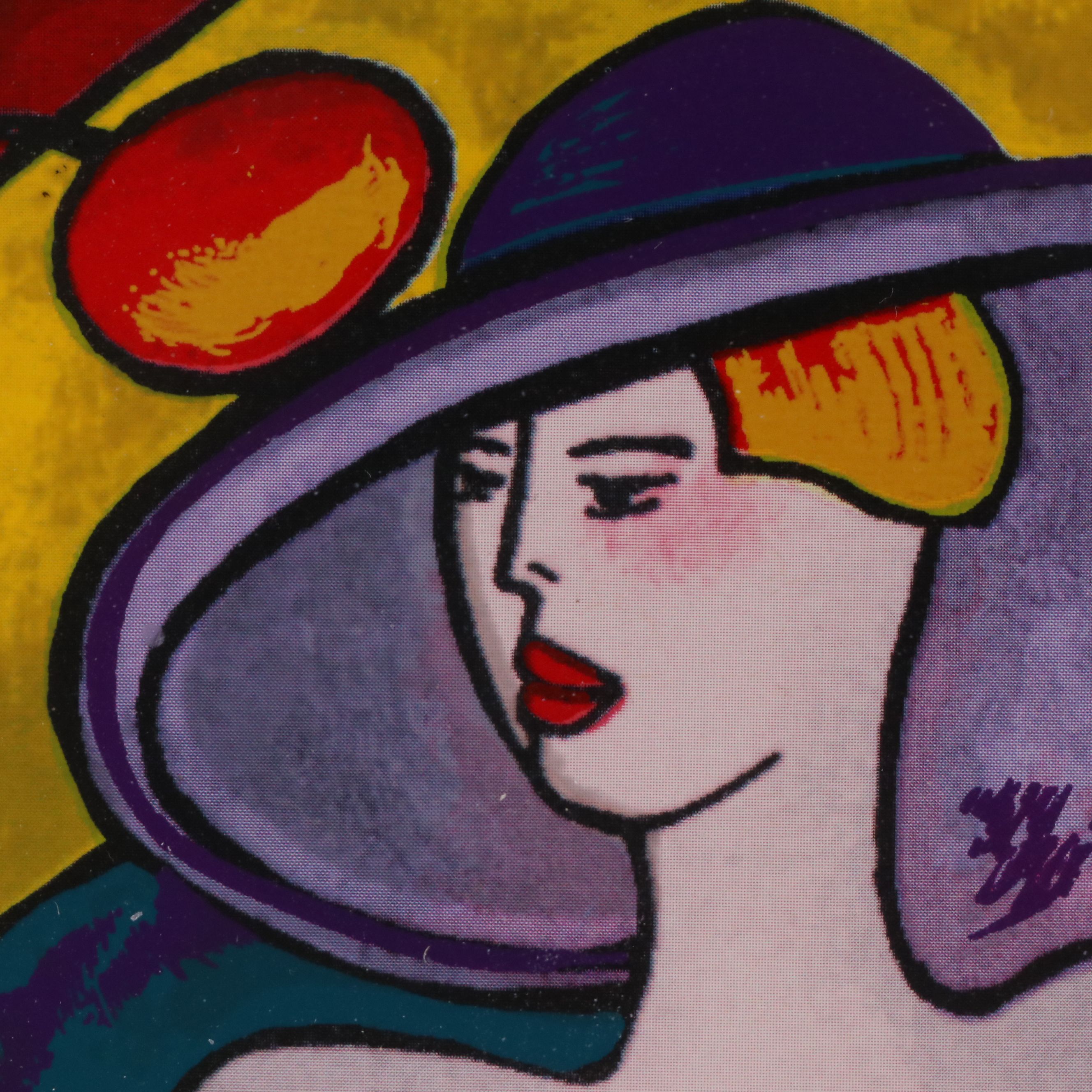 Linda Le Kinff Digital Print with Serigraph Accents "Debbie," 1998