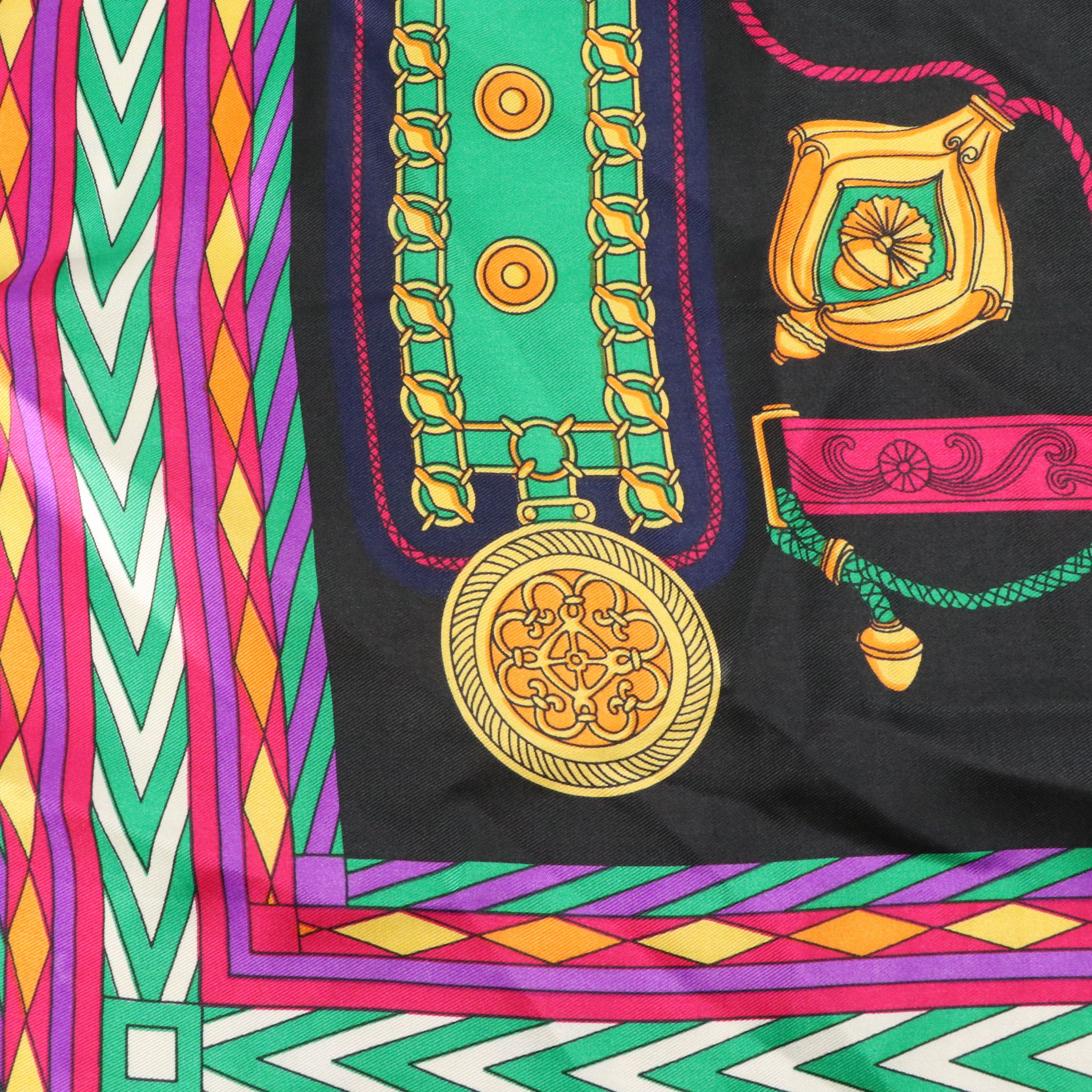 Cape Robbin Metallic Orange Leather Mule Heels, Sunkyung Sa Printed Scarf