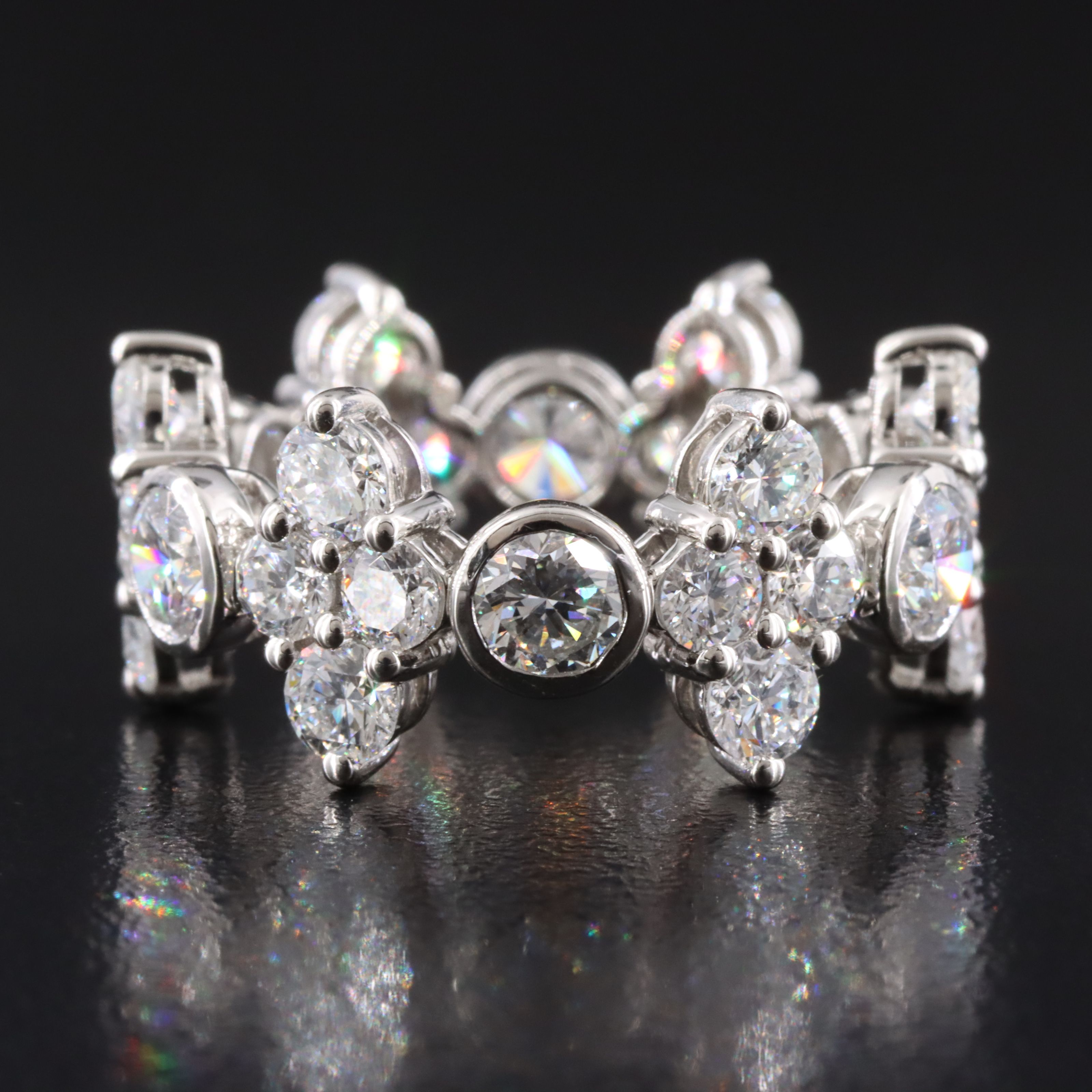 Platinum 4.69 CTW Lab Grown Diamond Eternity Band