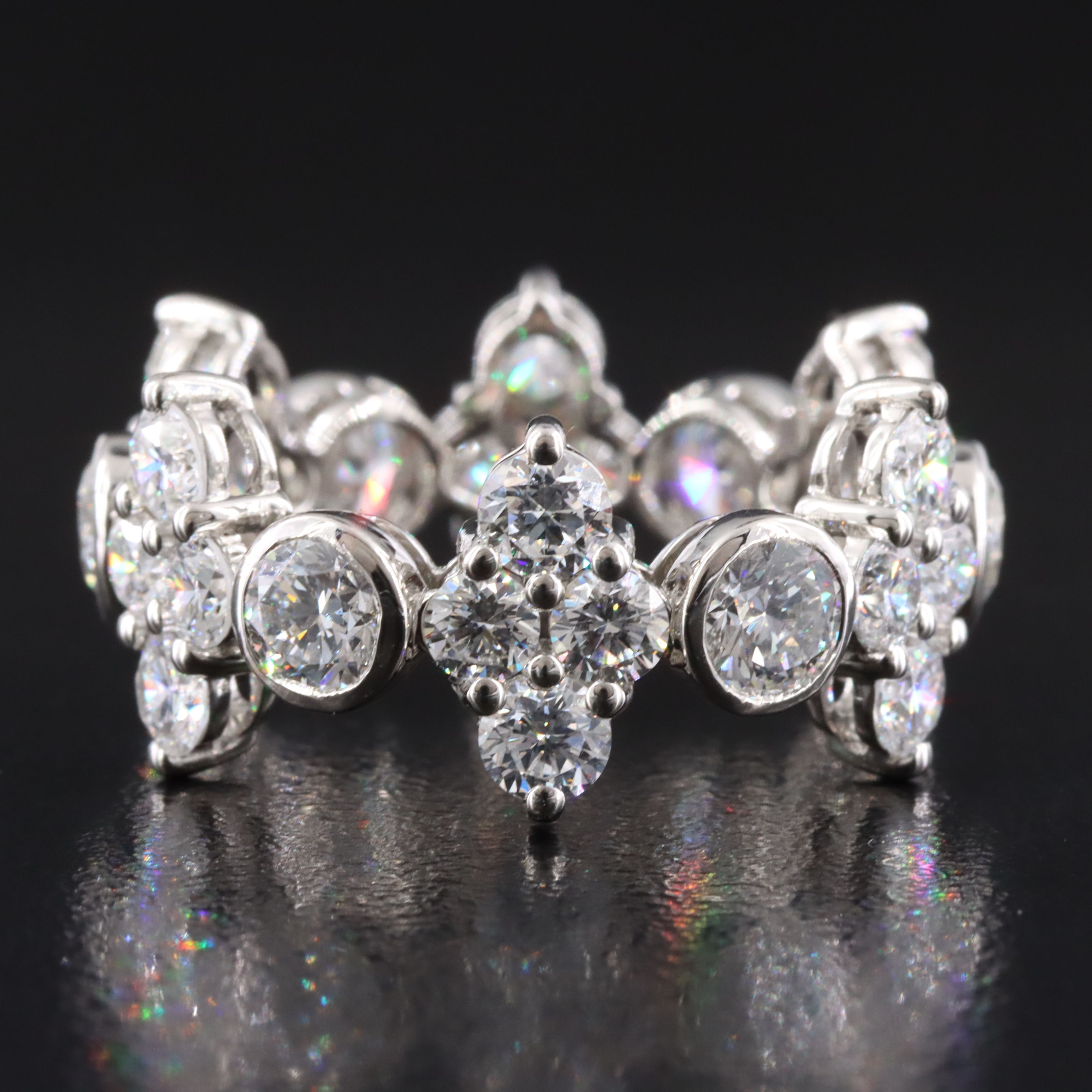 Platinum 4.69 CTW Lab Grown Diamond Eternity Band