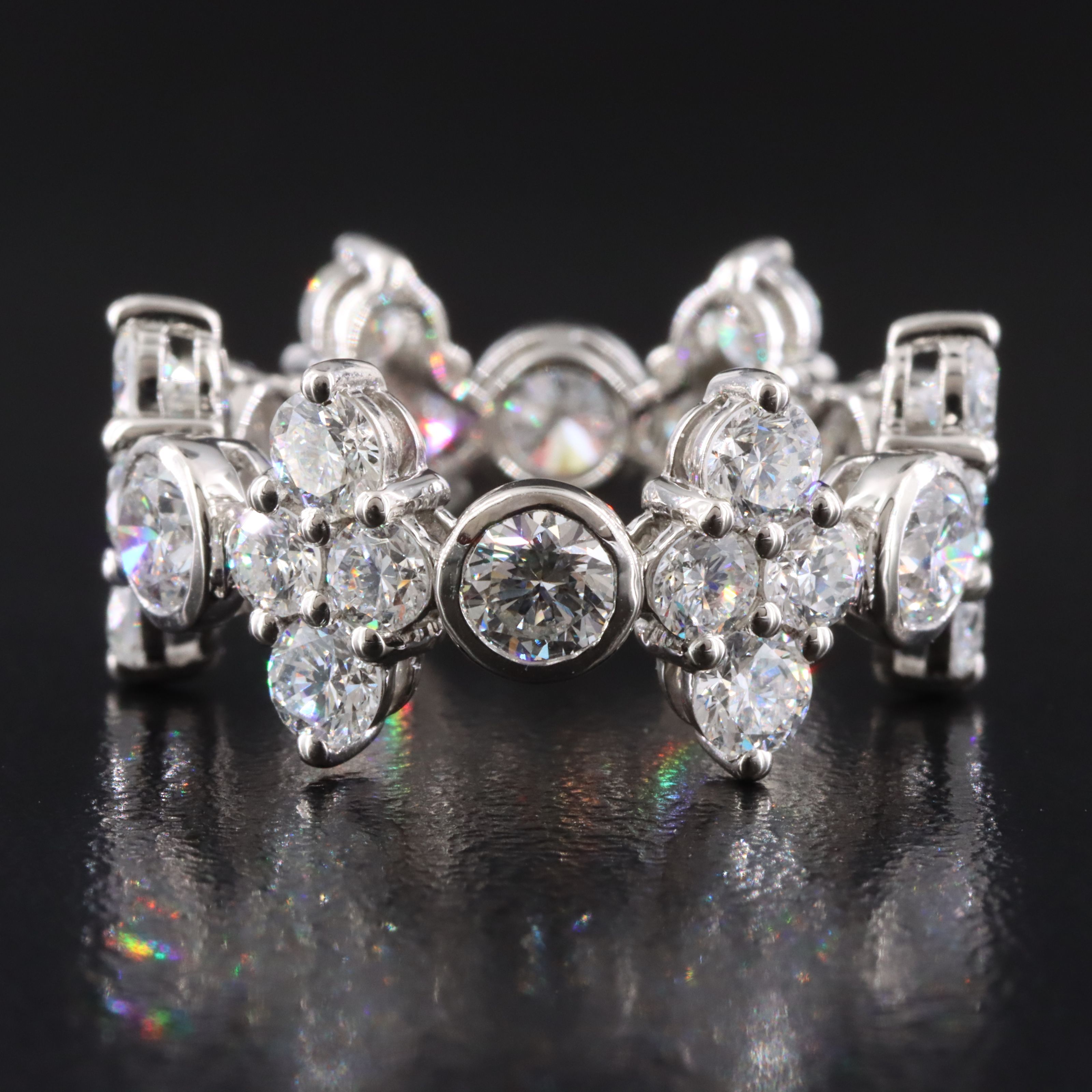Platinum 4.69 CTW Lab Grown Diamond Eternity Band