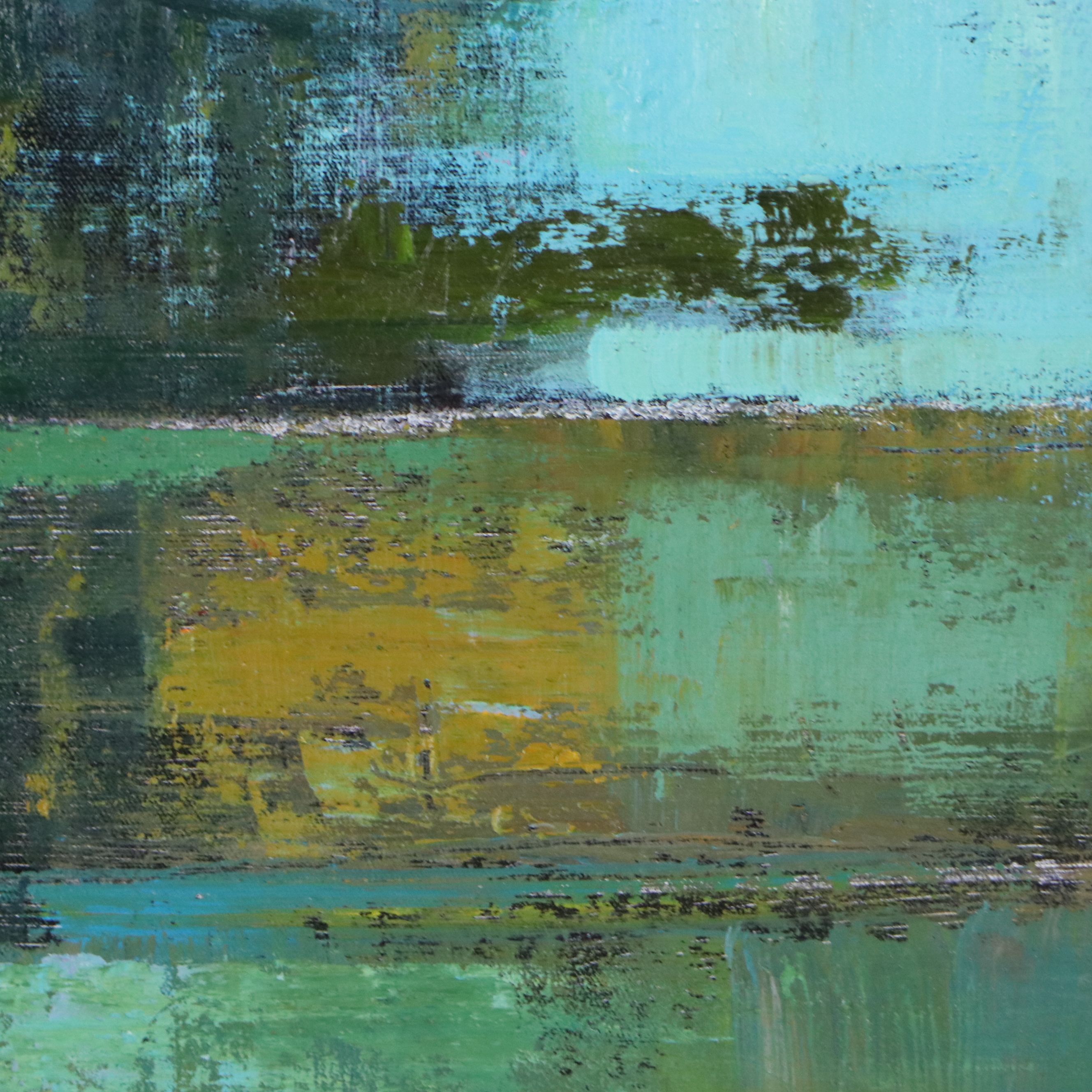 Floral Oil Painting "Dreaming of Lavender Irises," Circa 2026