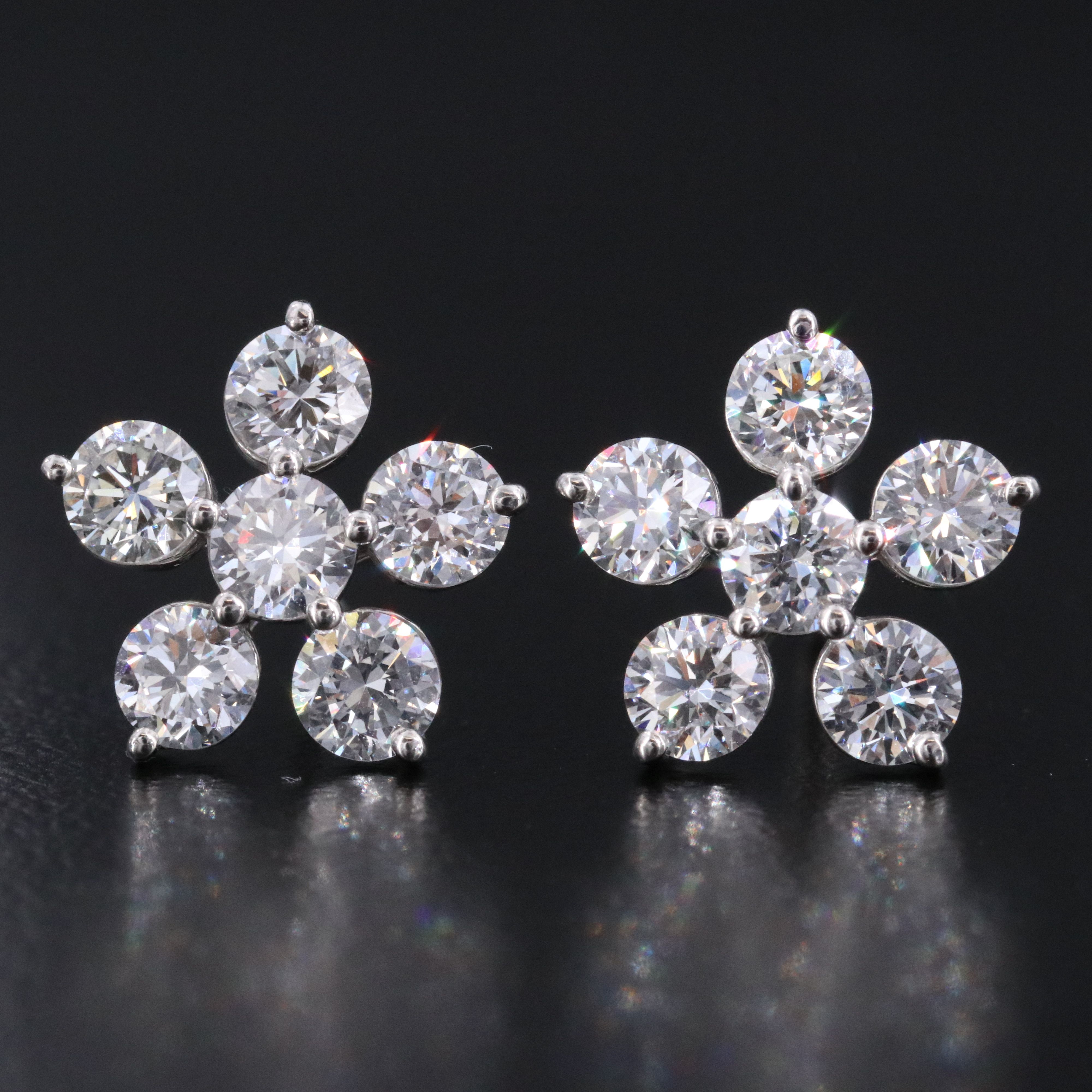 Platinum 2.52 CTW Lab Grown Diamond Earrings