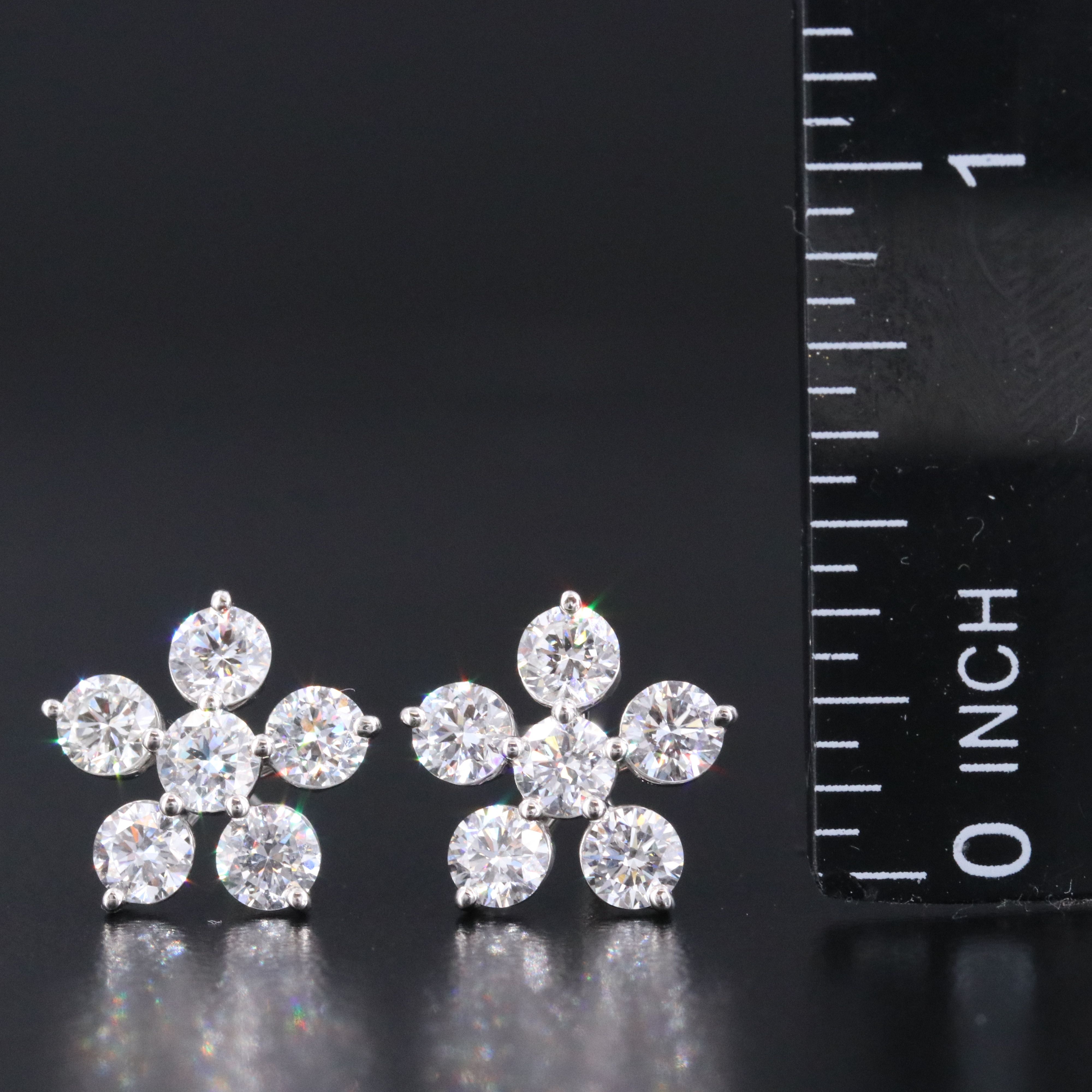 Platinum 2.52 CTW Lab Grown Diamond Earrings