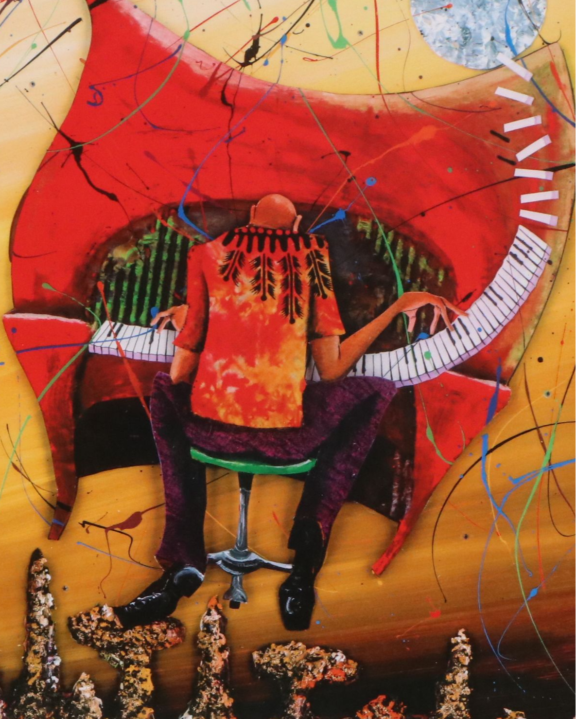 Marcus Glenn Seriolithograph "Keys to the Soul (Red)," More