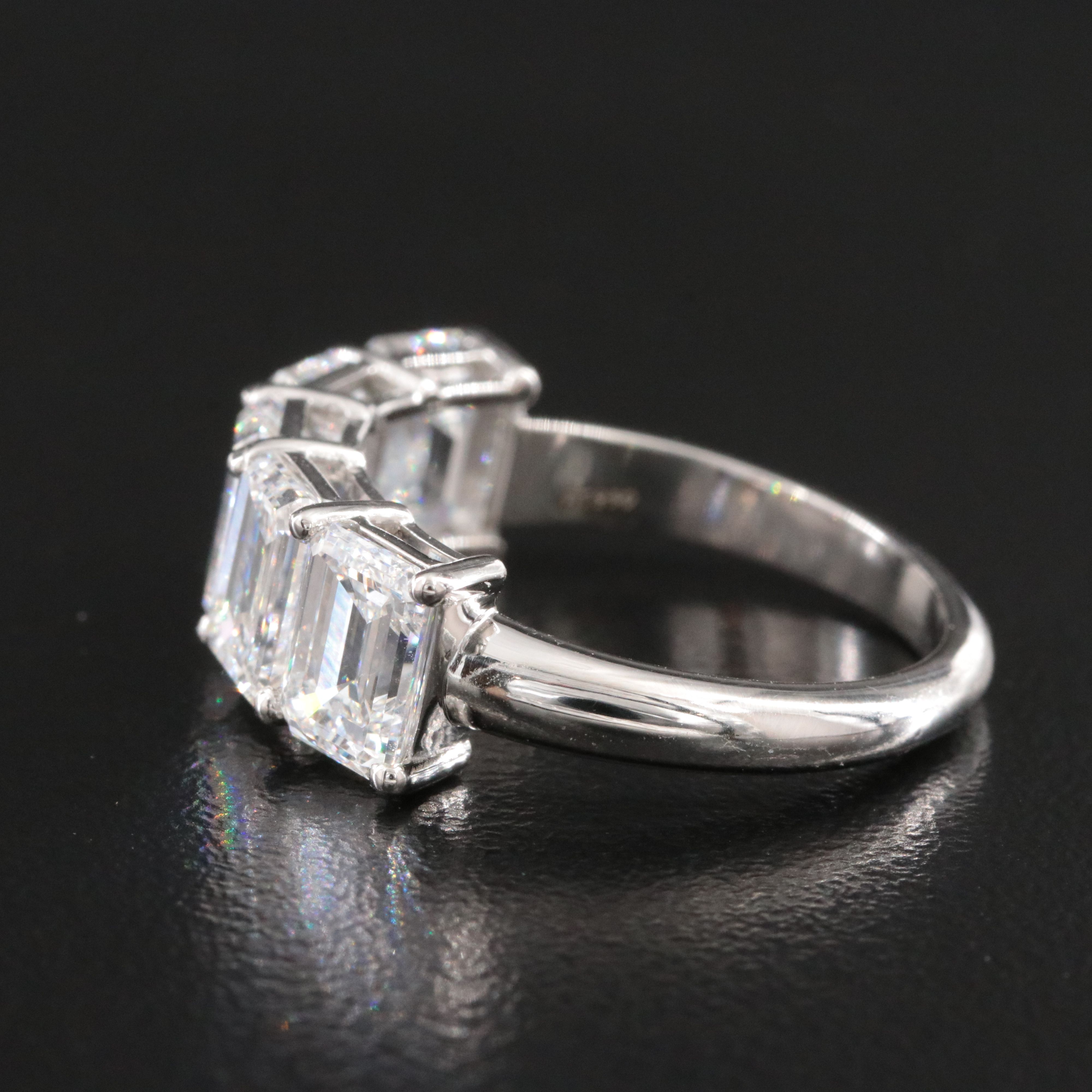 Platinum 4.78 CTW Lab Grown Diamond Ring