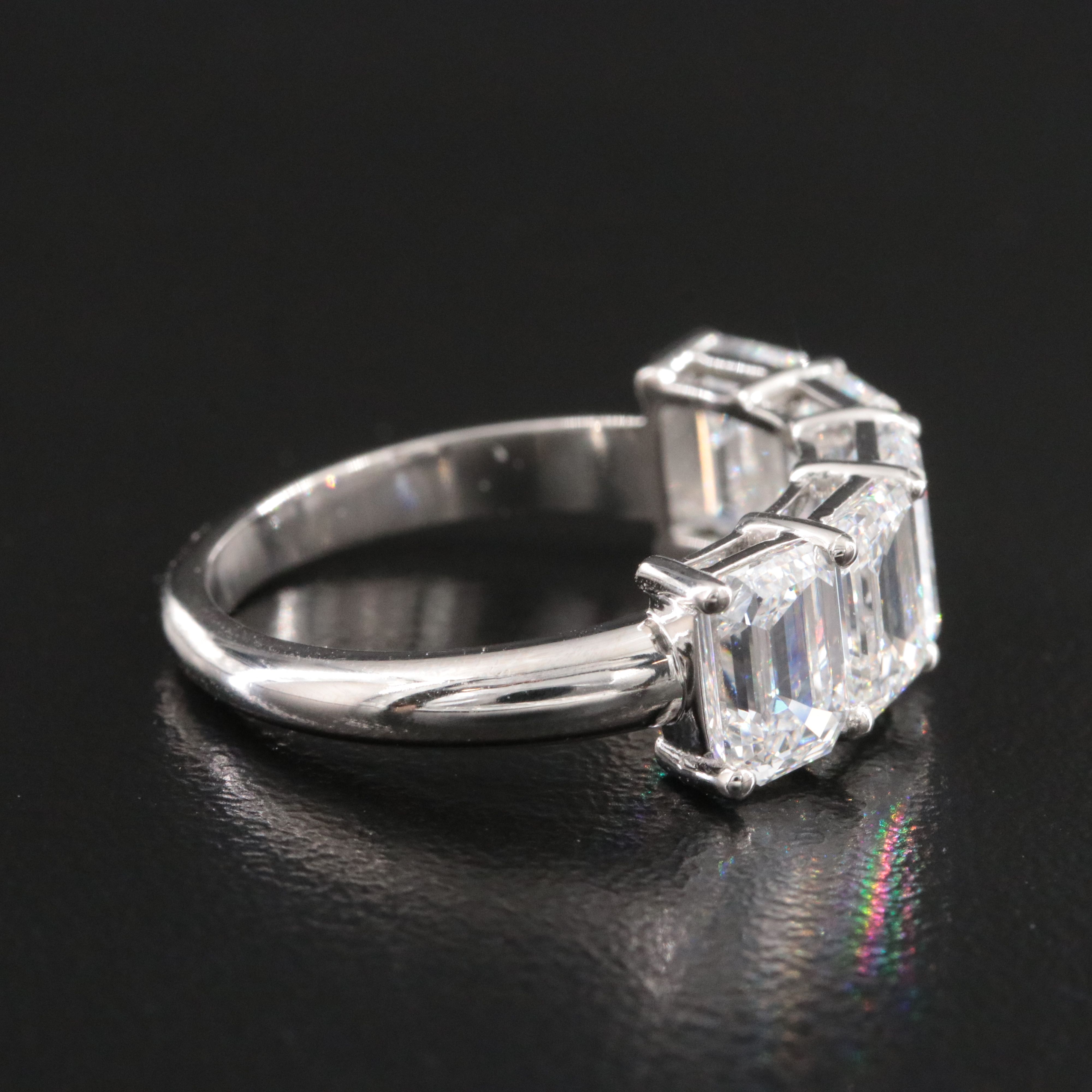 Platinum 4.78 CTW Lab Grown Diamond Ring