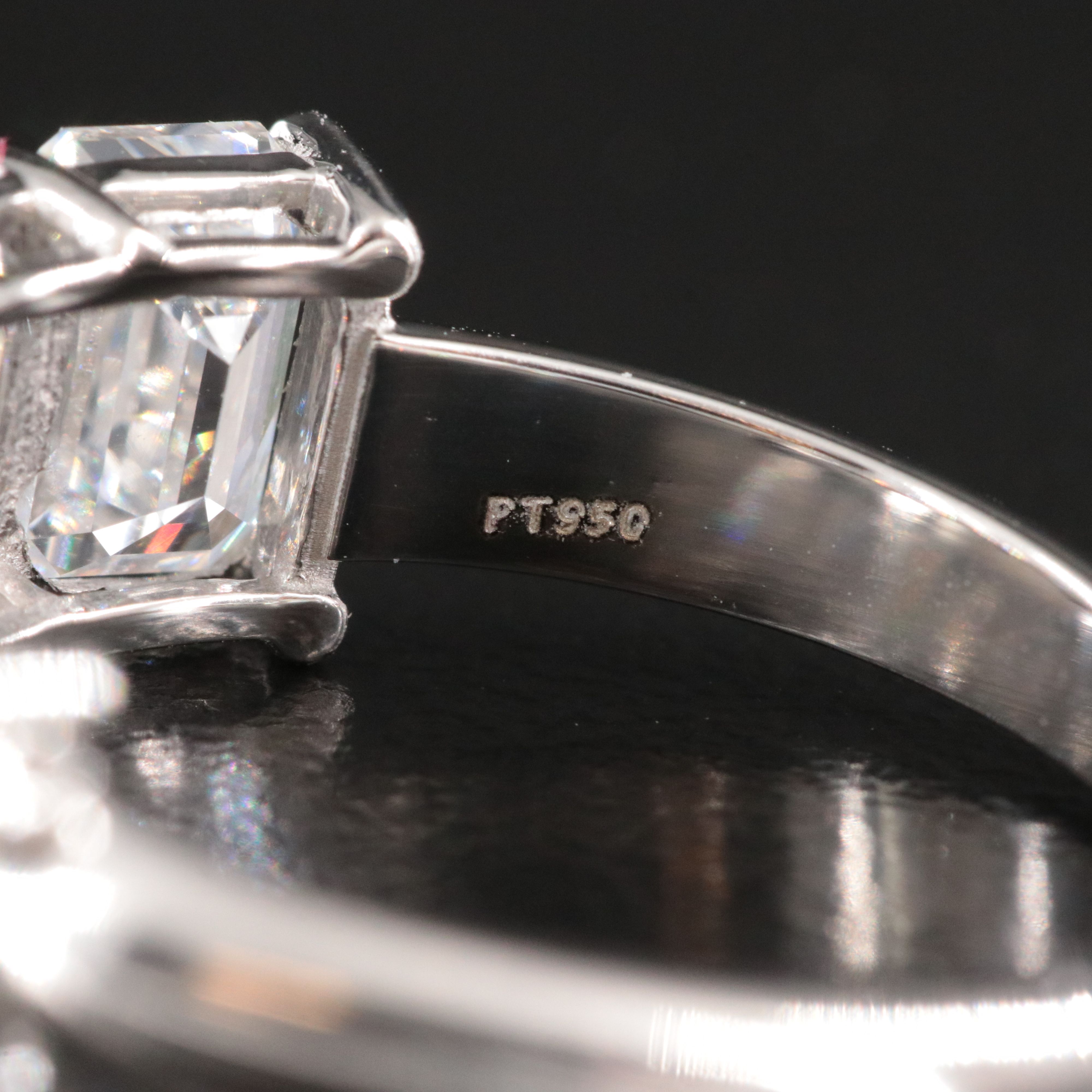 Platinum 4.78 CTW Lab Grown Diamond Ring