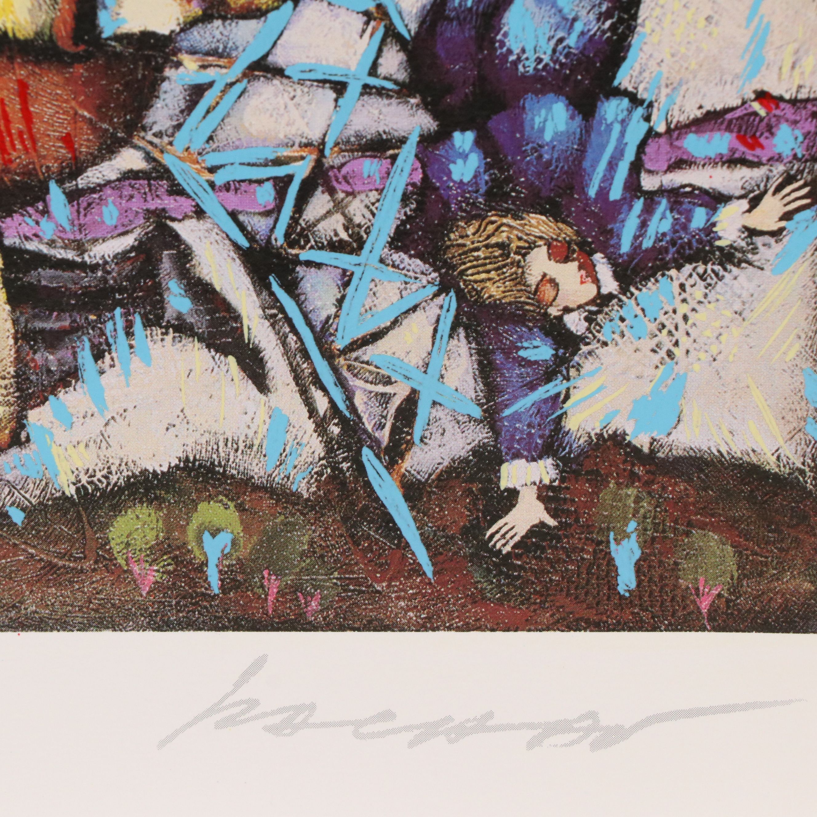 Marcus Glenn Seriolithograph "Keys to the Soul (Red)," More