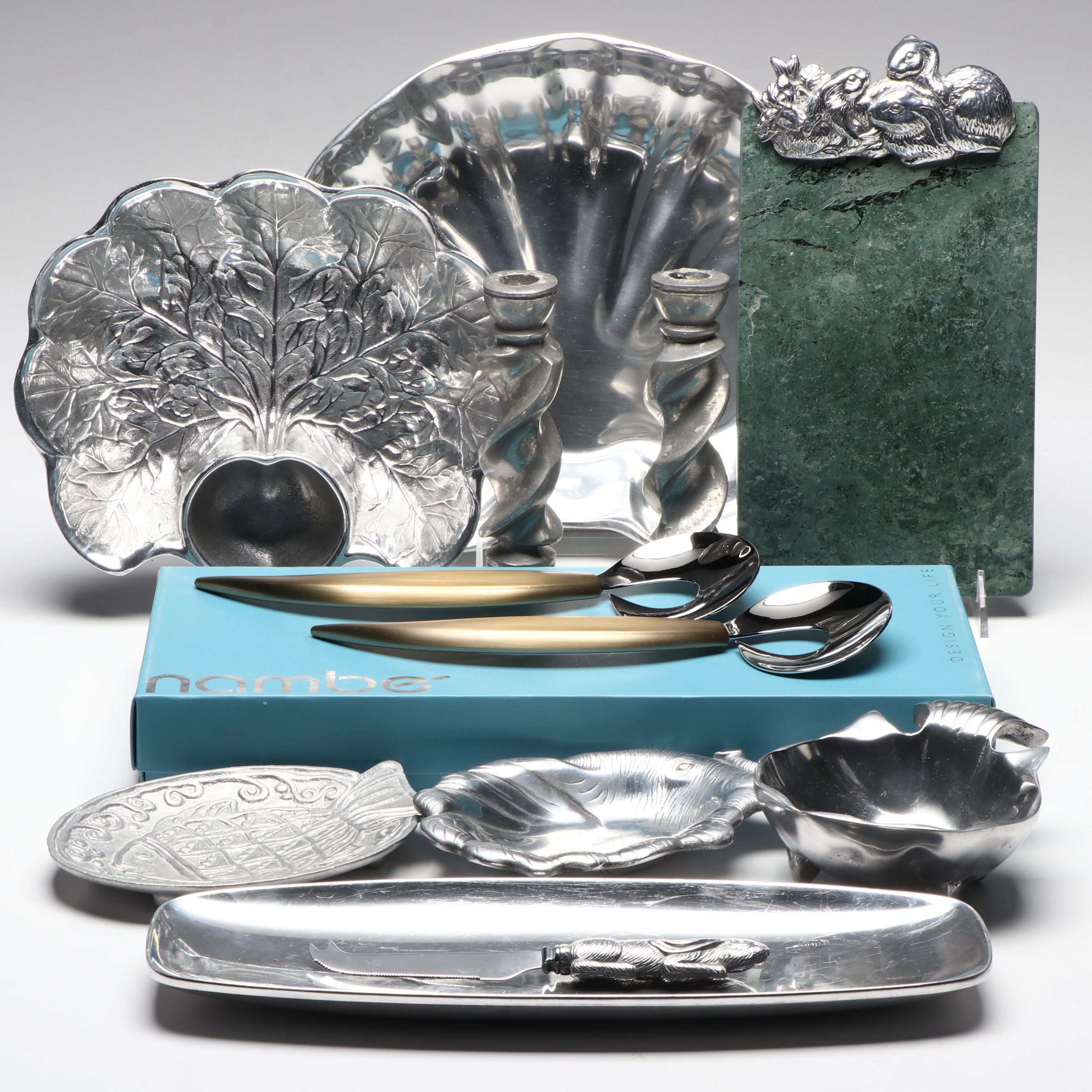 Nambé "Eco" Serving Spoons with Other Metal Serveware and Table Accessories