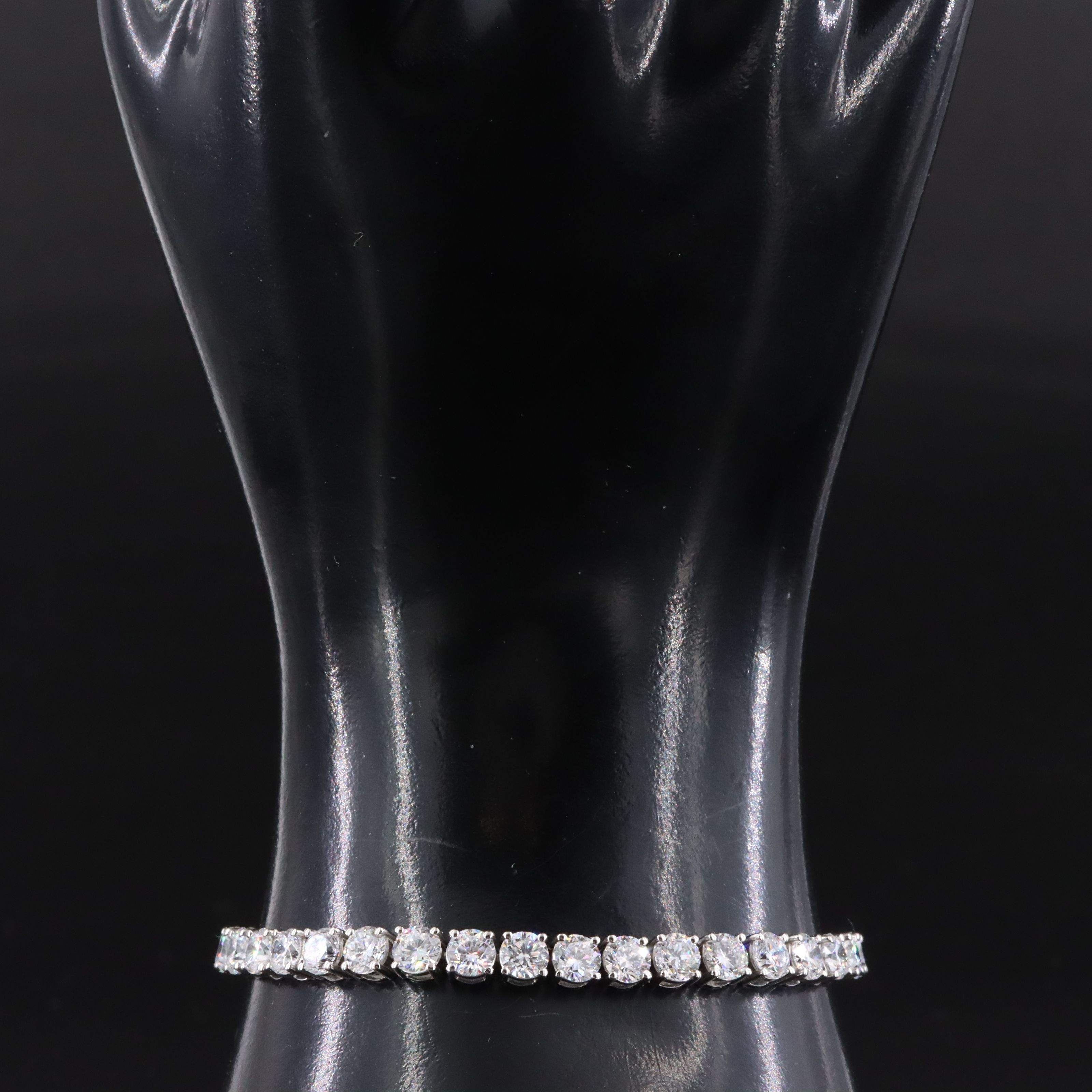 Platinum 12.26 CTW Lab Grown Diamond Line Bracelet