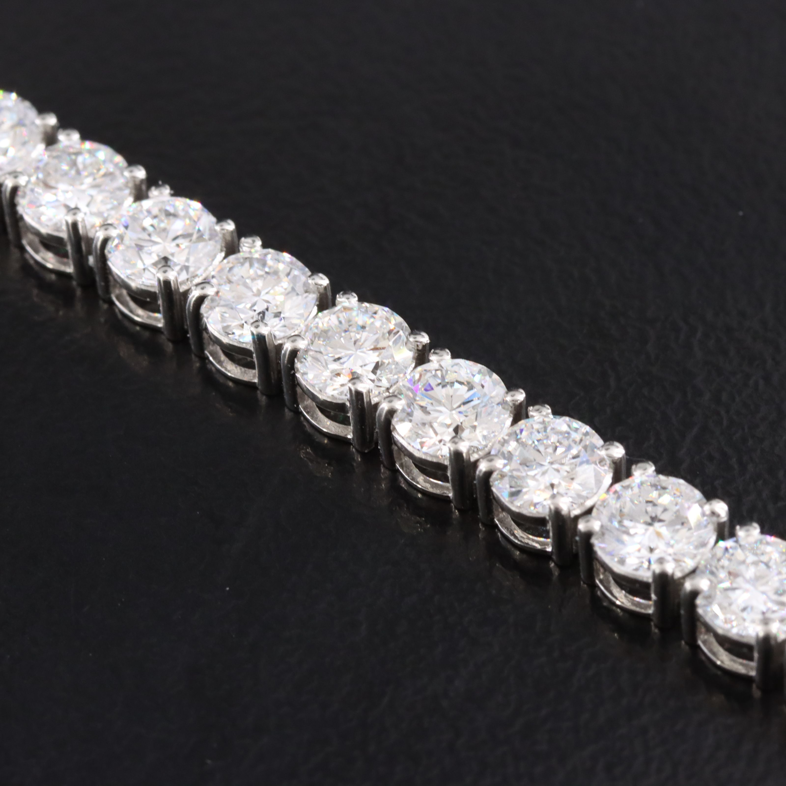 Platinum 12.26 CTW Lab Grown Diamond Line Bracelet