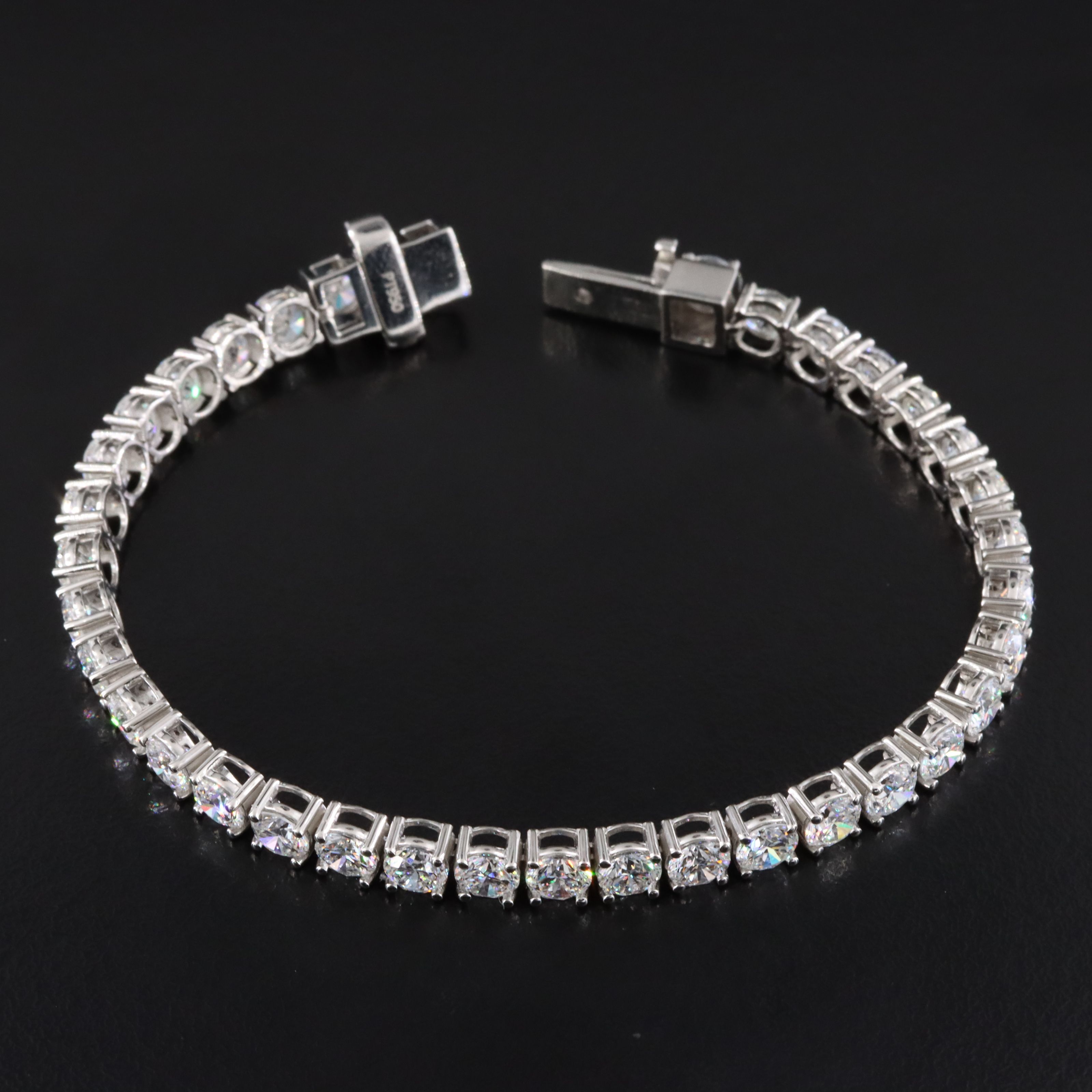 Platinum 12.26 CTW Lab Grown Diamond Line Bracelet