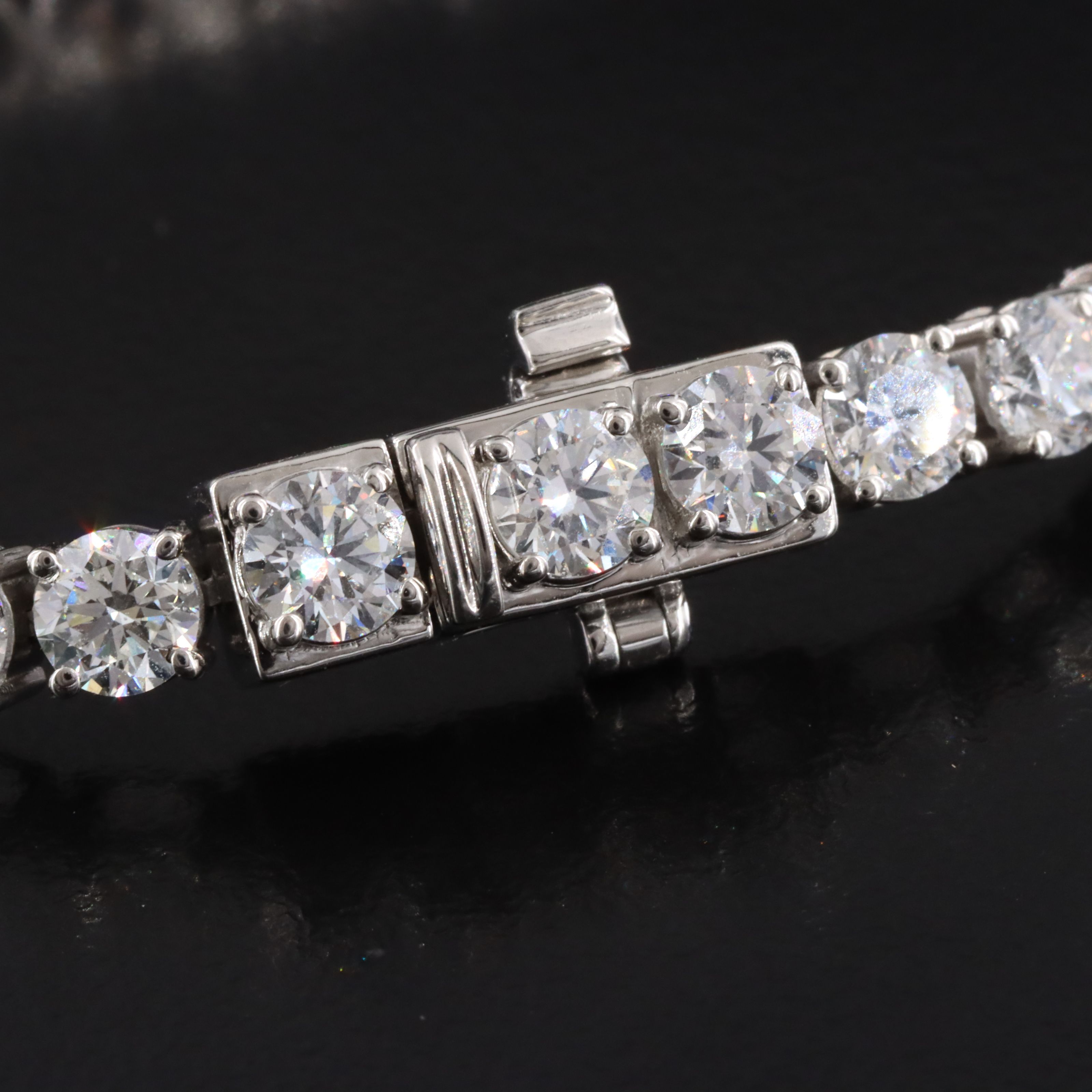 Platinum 12.26 CTW Lab Grown Diamond Line Bracelet