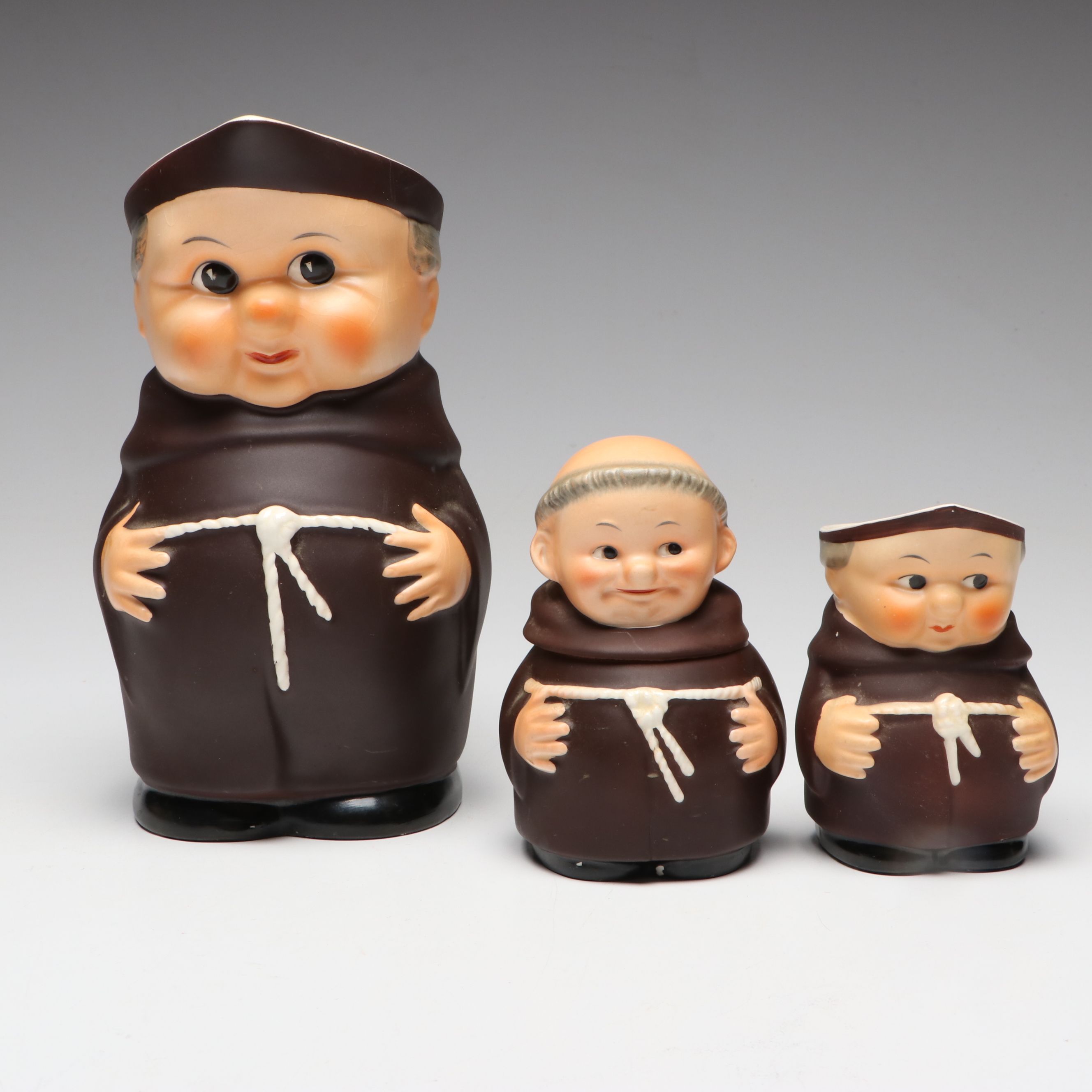 Goebel West German "Friar Tuck" Ceramic Pitcher, Shakers and More Serveware