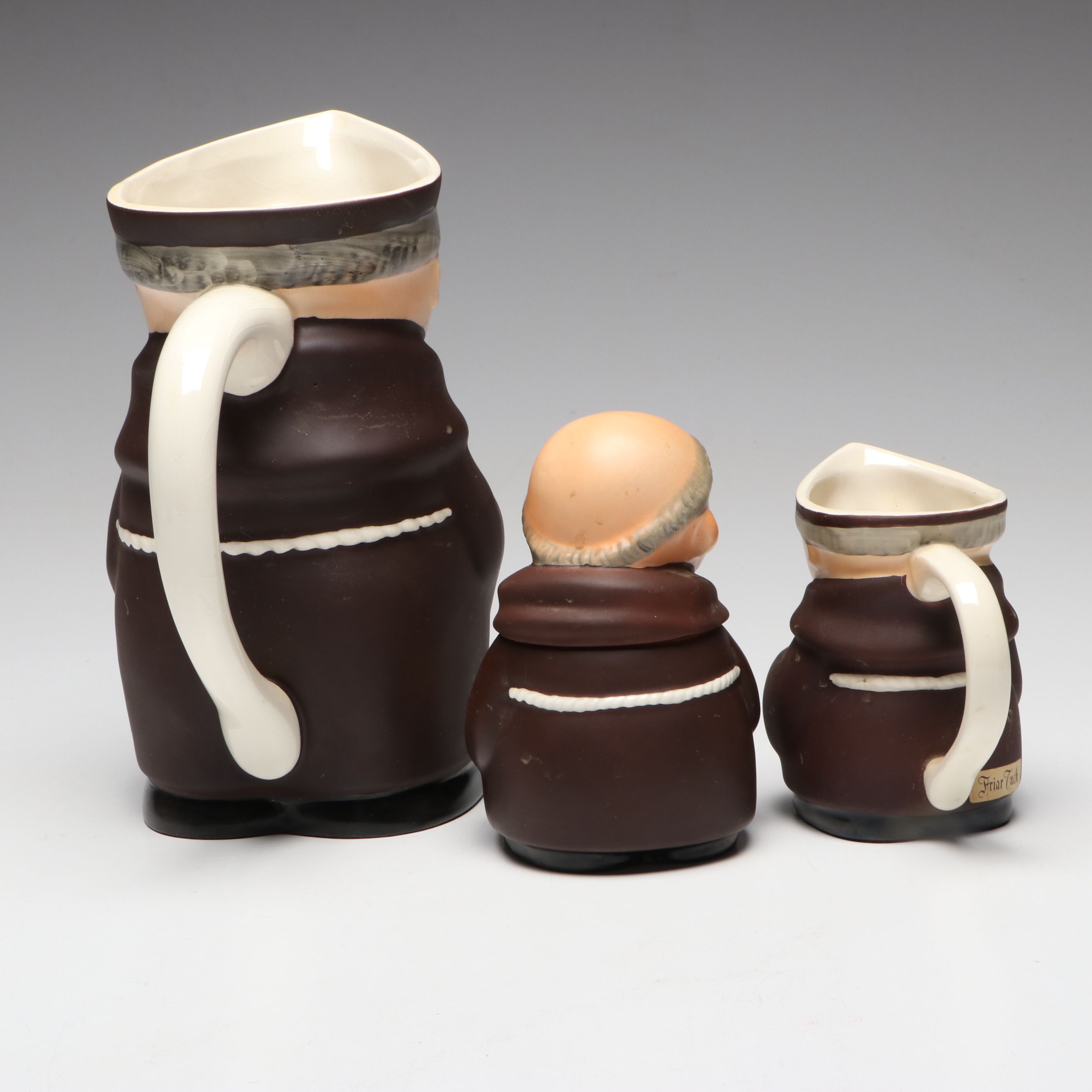 Goebel West German "Friar Tuck" Ceramic Pitcher, Shakers and More Serveware