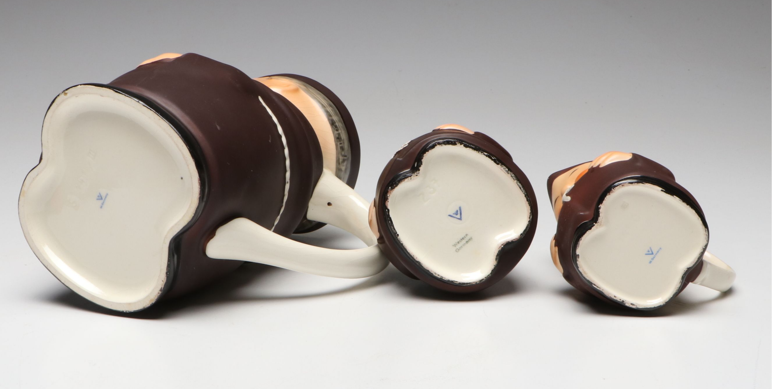 Goebel West German "Friar Tuck" Ceramic Pitcher, Shakers and More Serveware