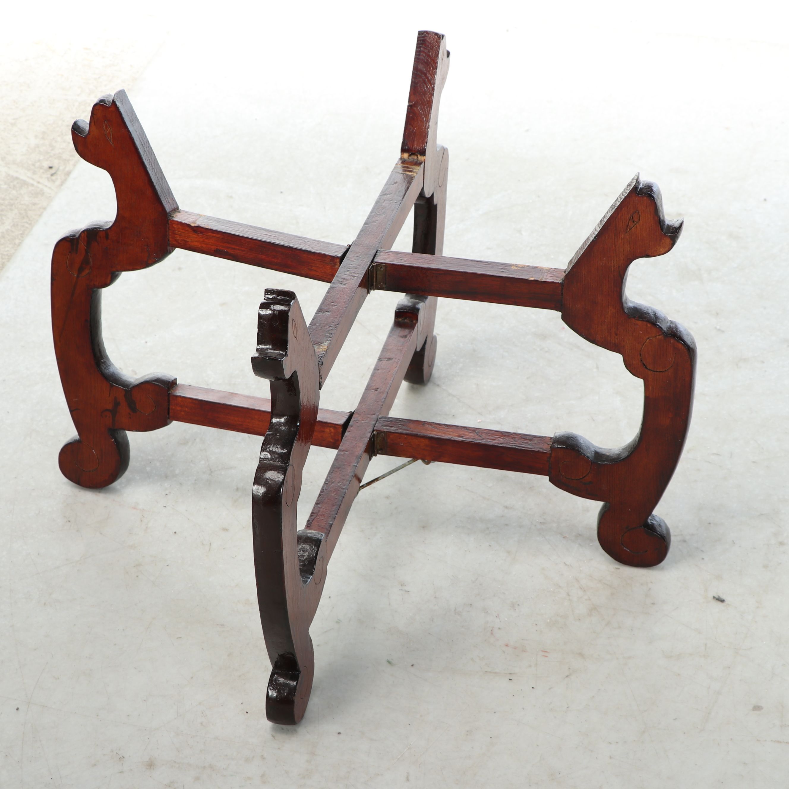 Chinese Cloisonné Enameled Planter with Painted Wood Stand, 20th Century